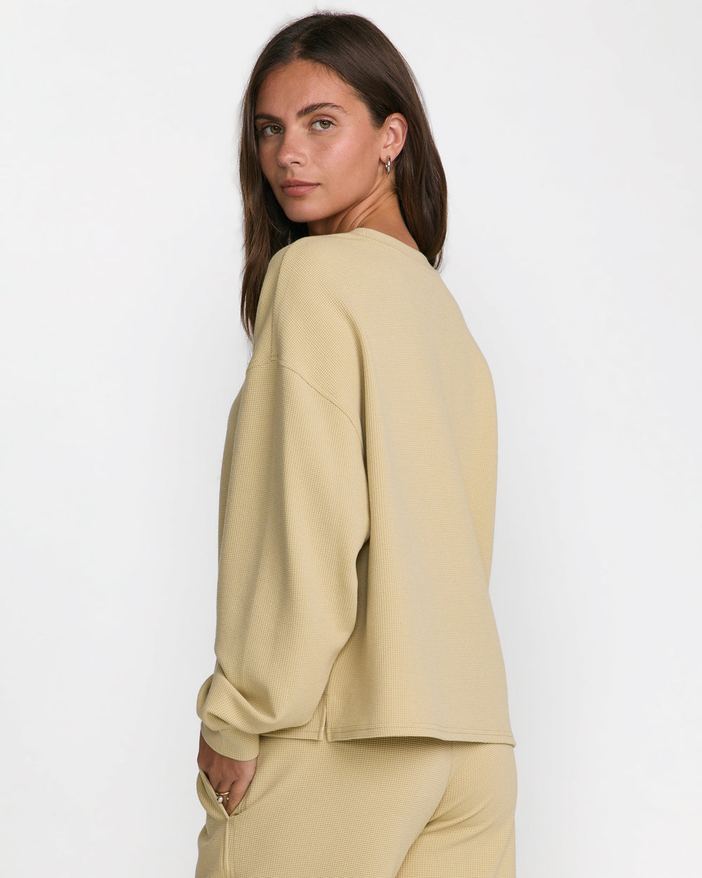 Glory Waffle Pullover - Vintage Khaki | RVCA on sale