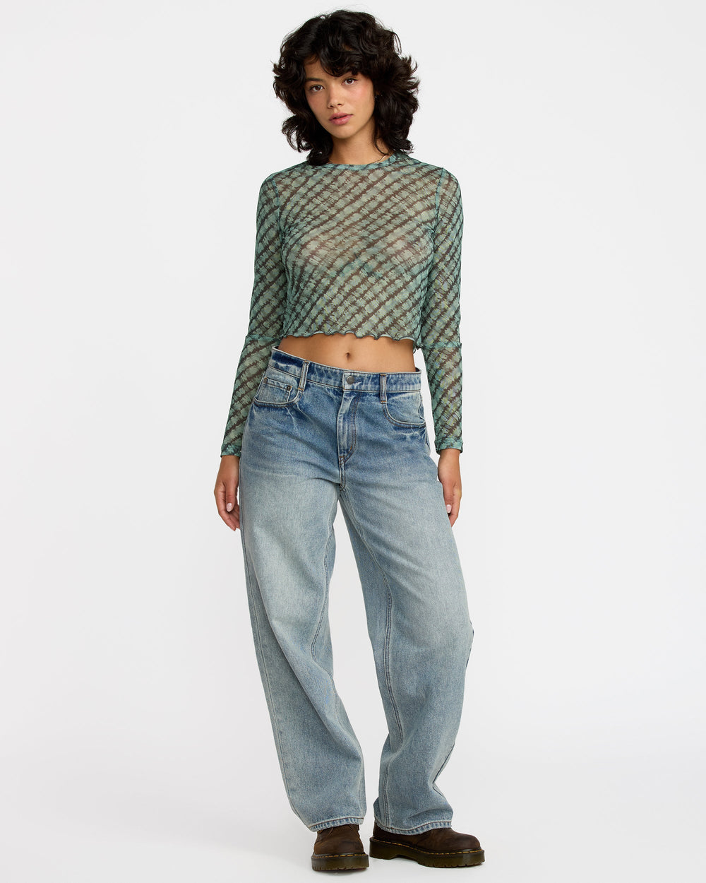 River Long Sleeve Shirt - Sea Green | RVCA sale