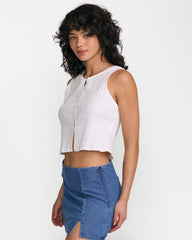 Scrunch Top - Cloud | RVCA on sale