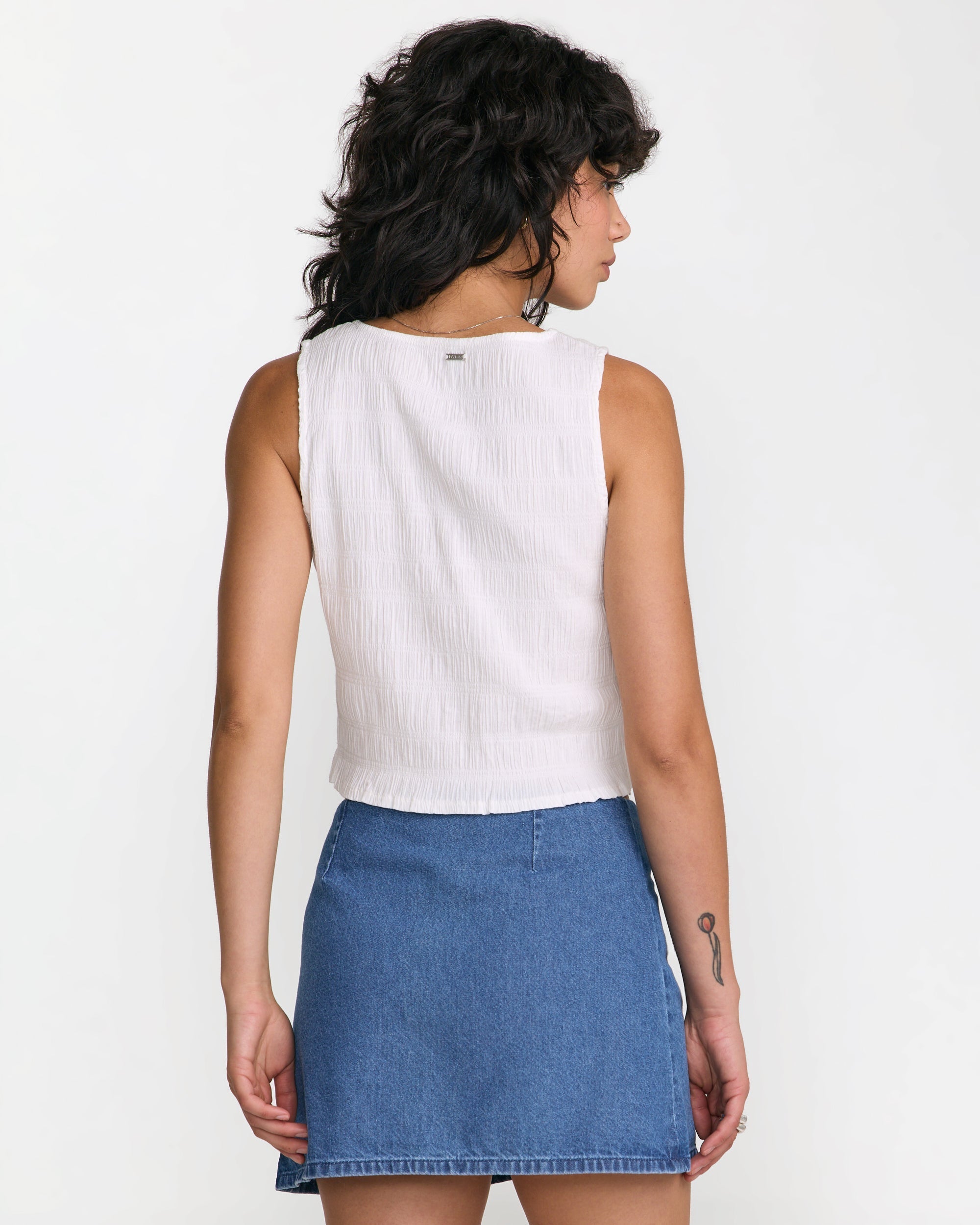 Scrunch Top - Cloud | RVCA on sale
