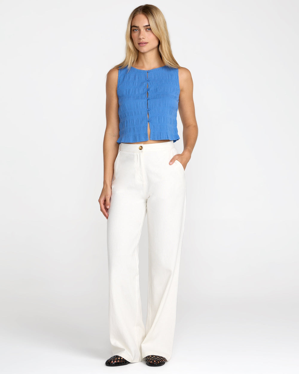 Scrunch Top - Blue Relic | RVCA online