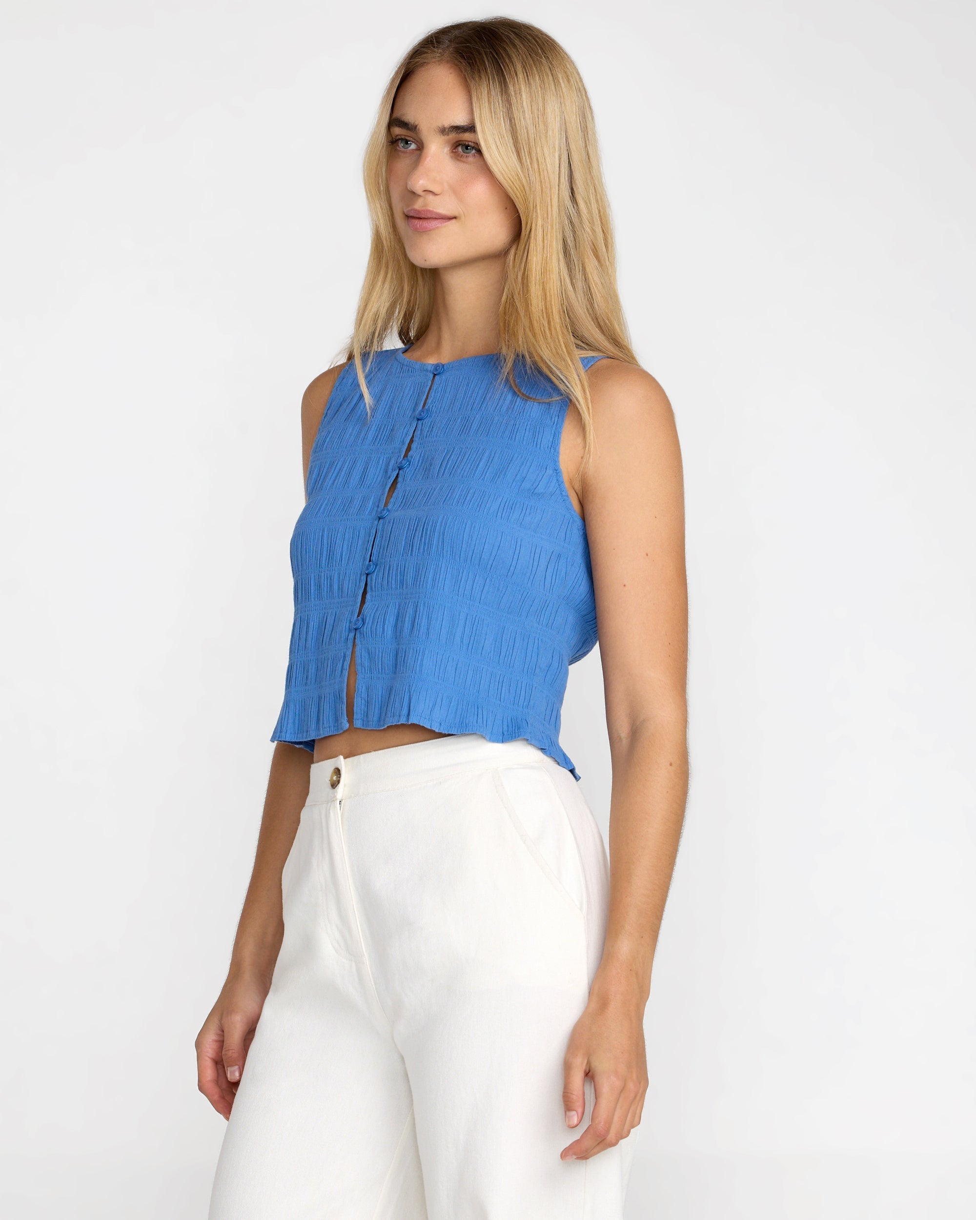 Scrunch Top - Blue Relic | RVCA online