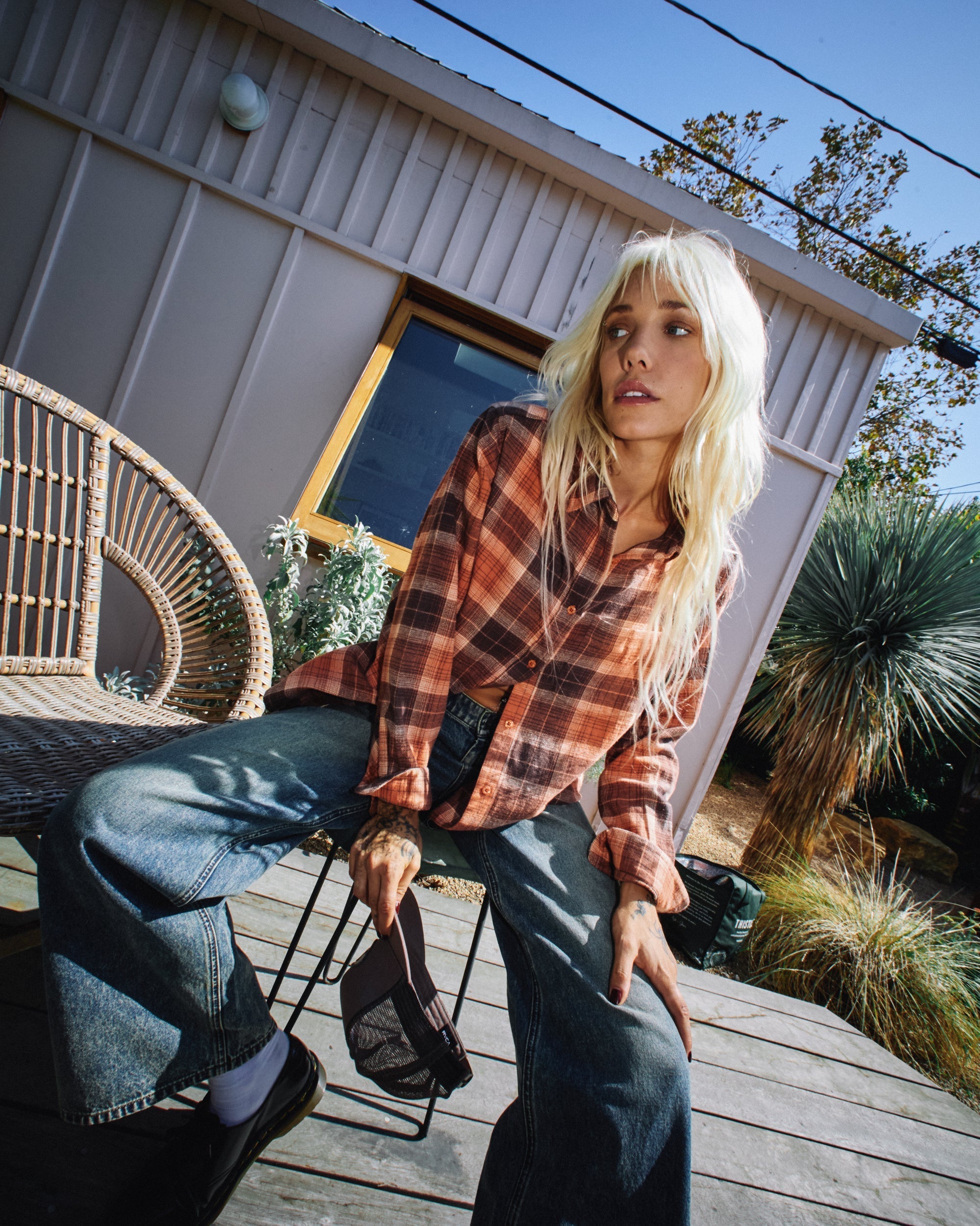 Mabel Flannel - Pumpkin | RVCA discount