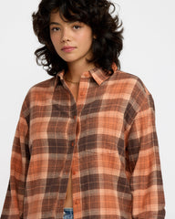 Mabel Flannel - Pumpkin | RVCA discount