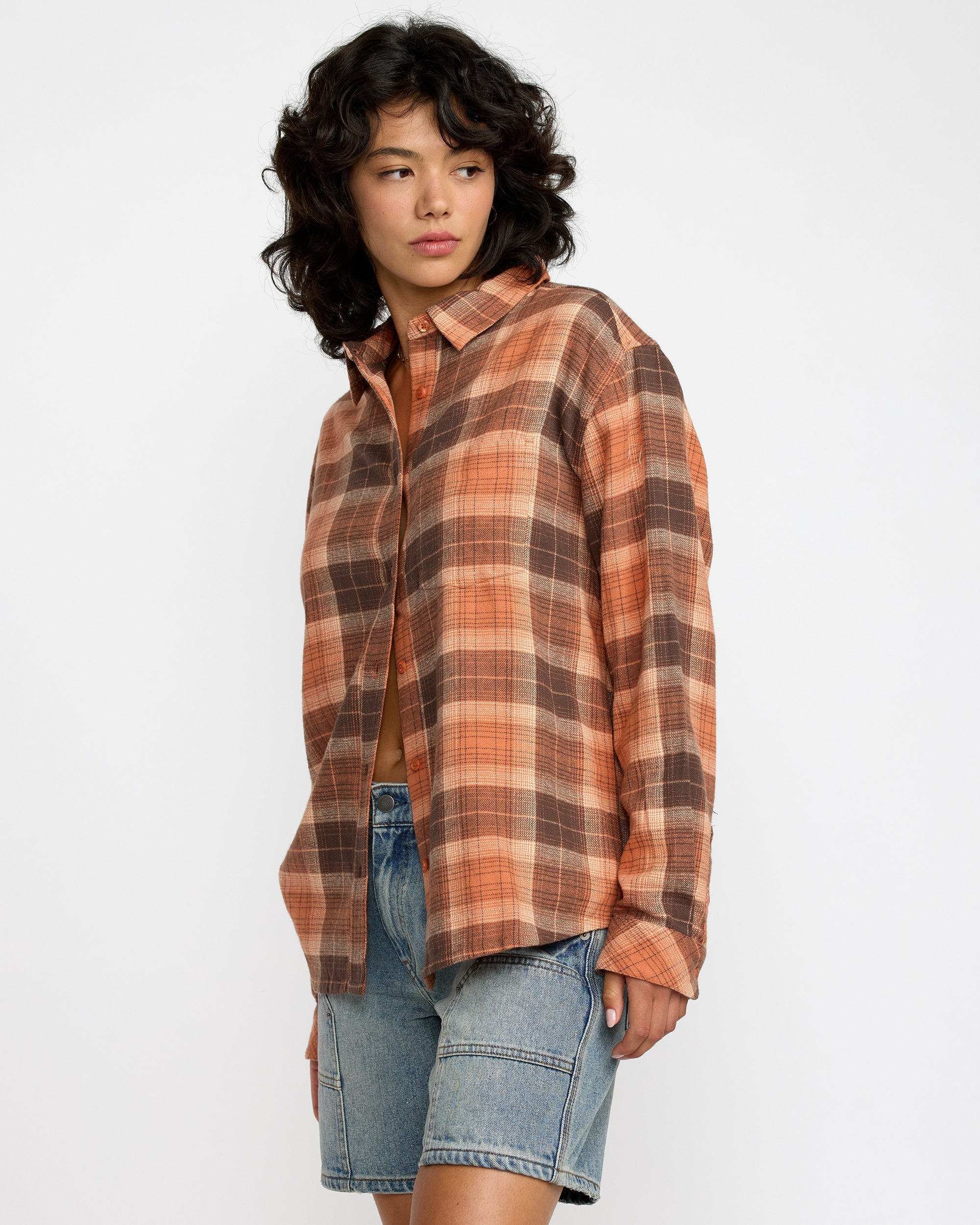 Mabel Flannel - Pumpkin | RVCA discount