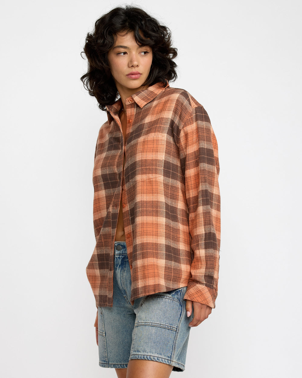 Mabel Flannel - Pumpkin | RVCA discount