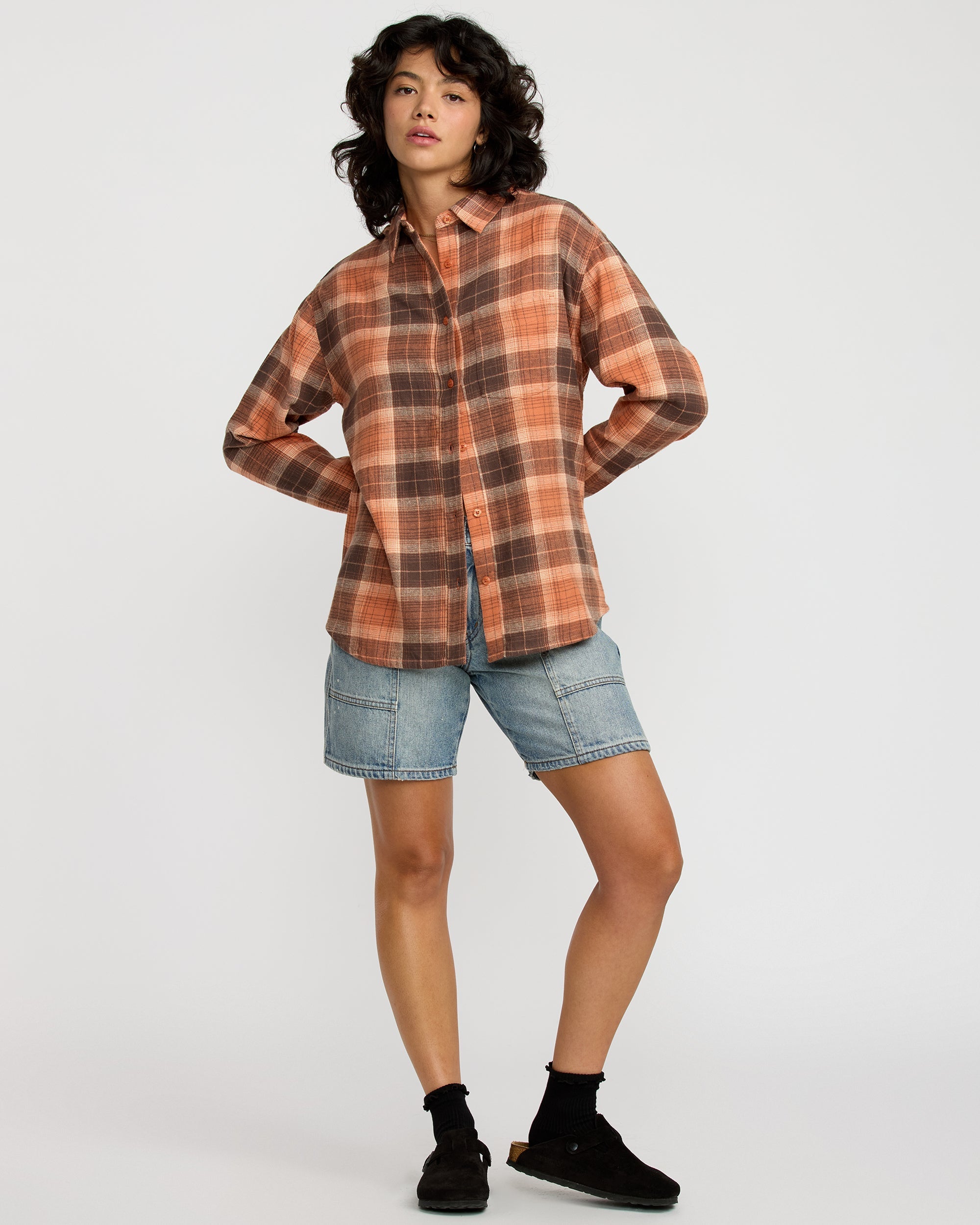 Mabel Flannel - Pumpkin | RVCA discount