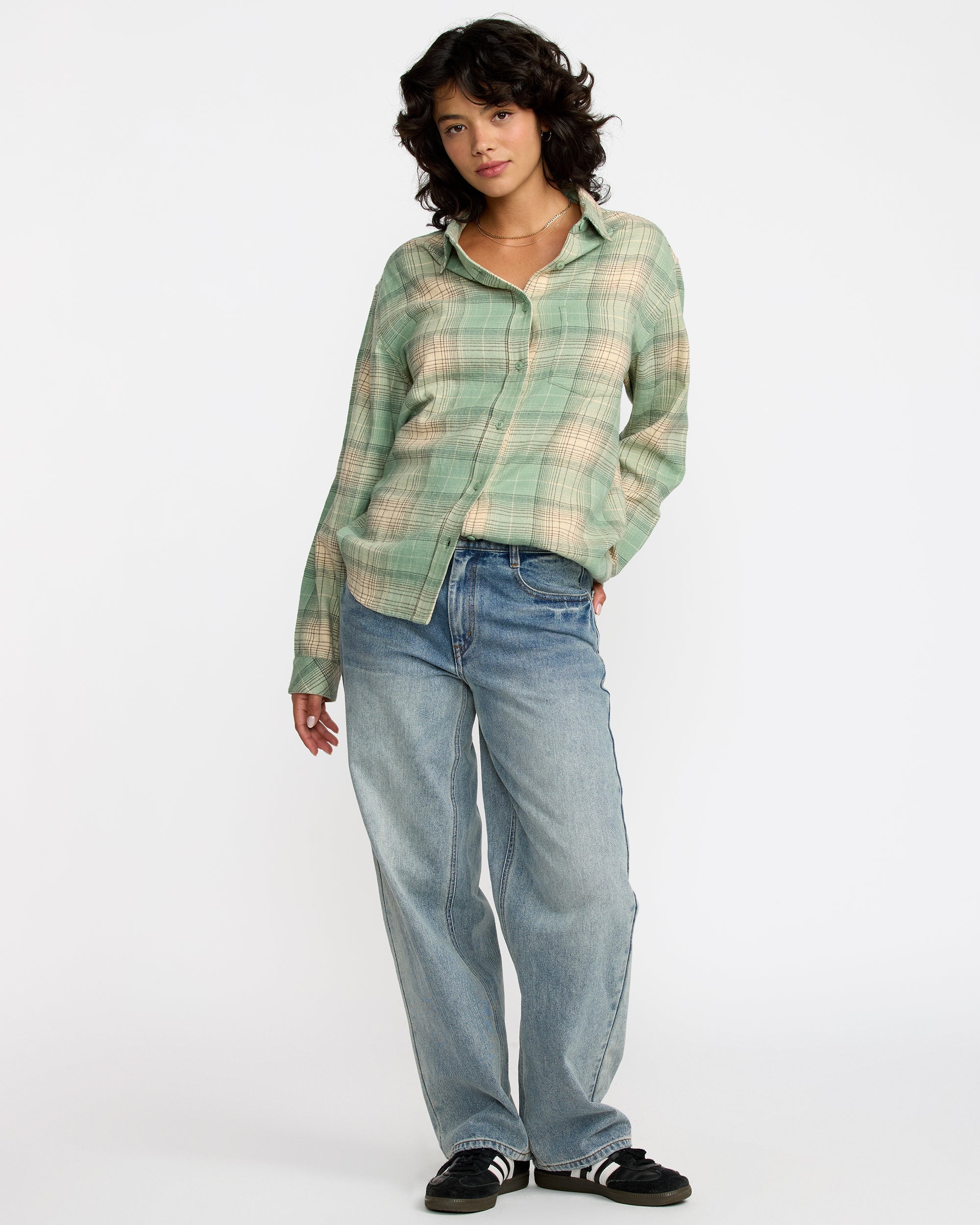 Mabel Flannel - Sea Green | RVCA US