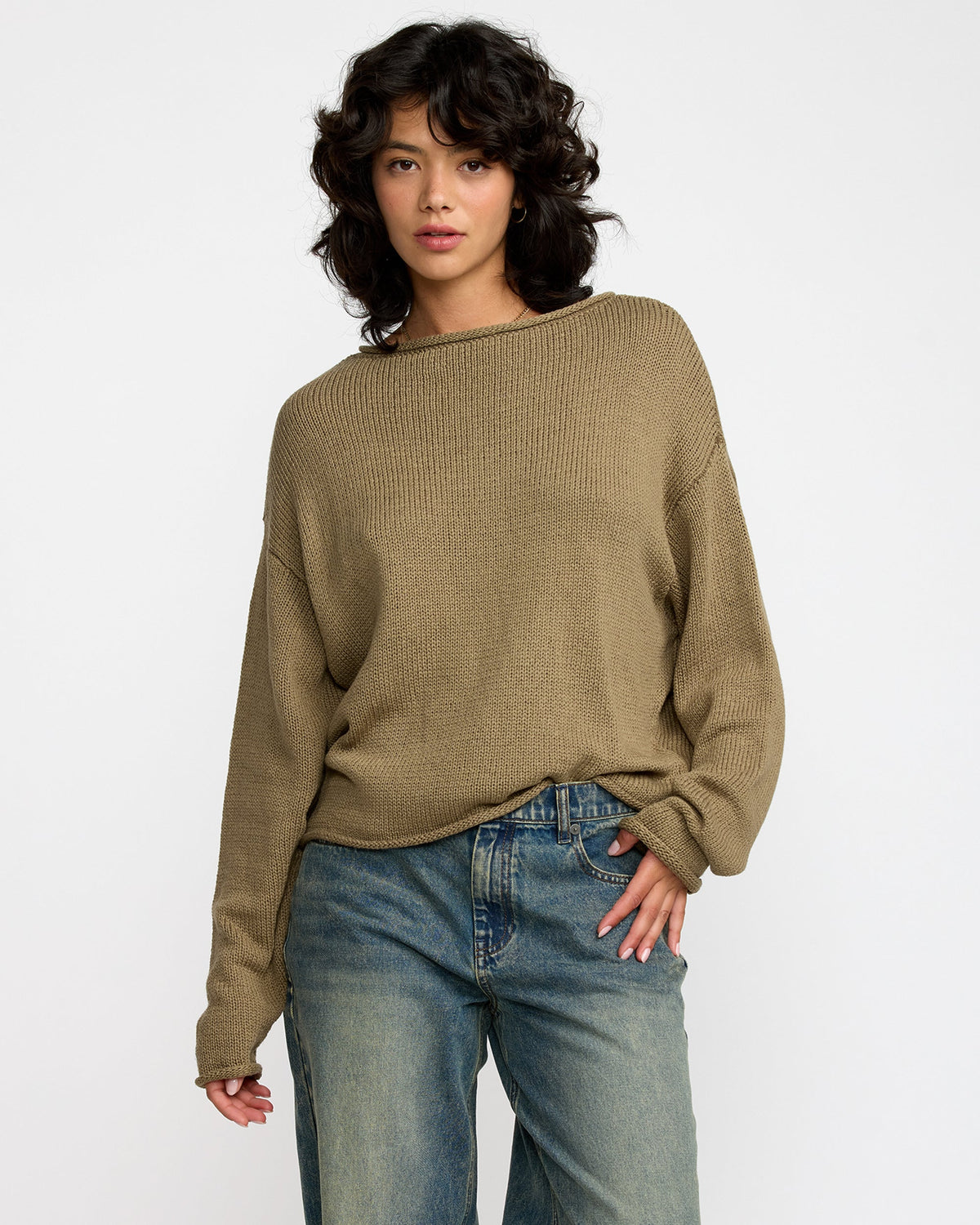Westin Sweater - Desert Taupe | RVCA for sale