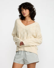Harmony V-Neck Sweater - Sand | RVCA for sale
