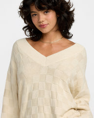 Harmony V-Neck Sweater - Sand | RVCA for sale