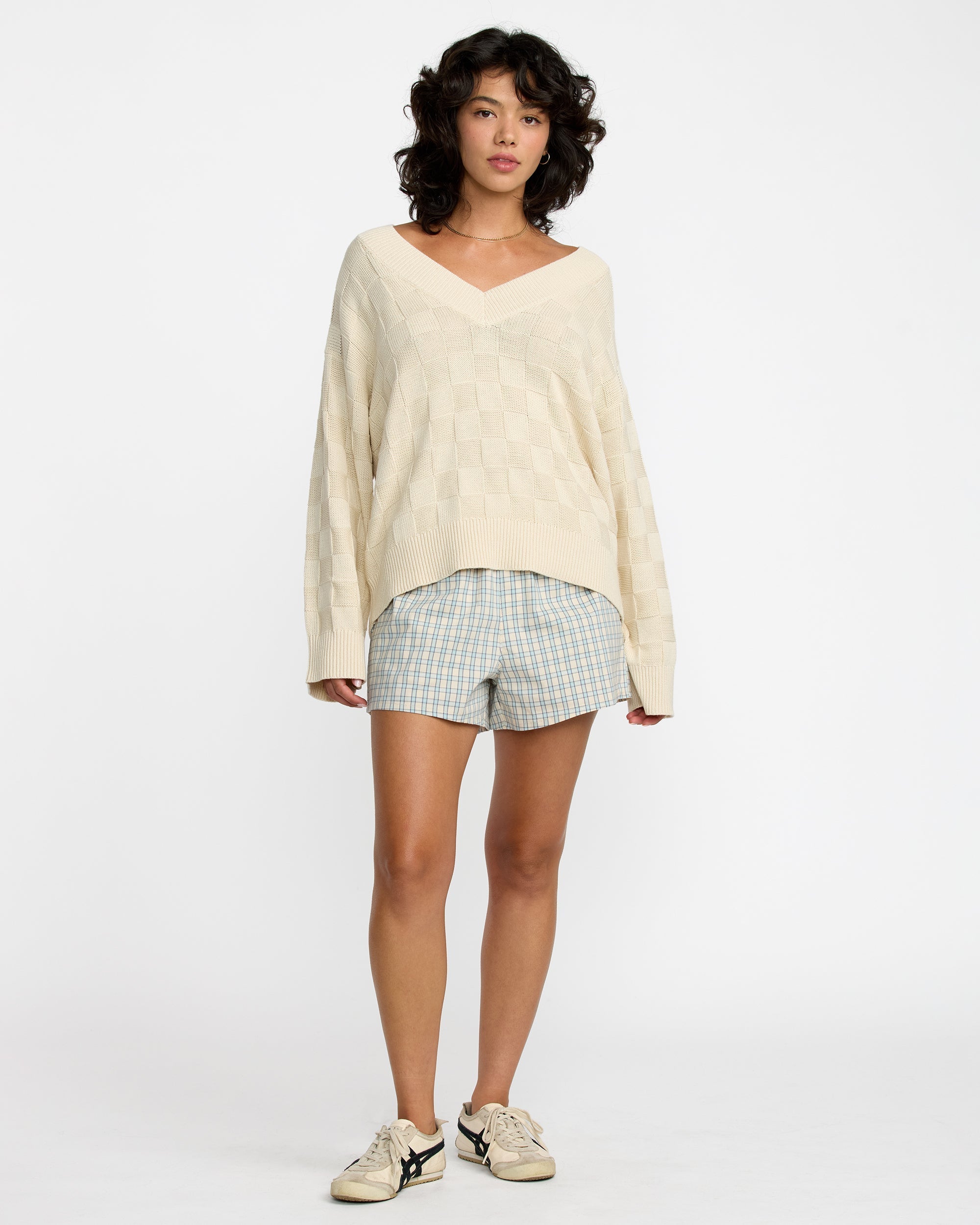 Harmony V-Neck Sweater - Sand | RVCA for sale