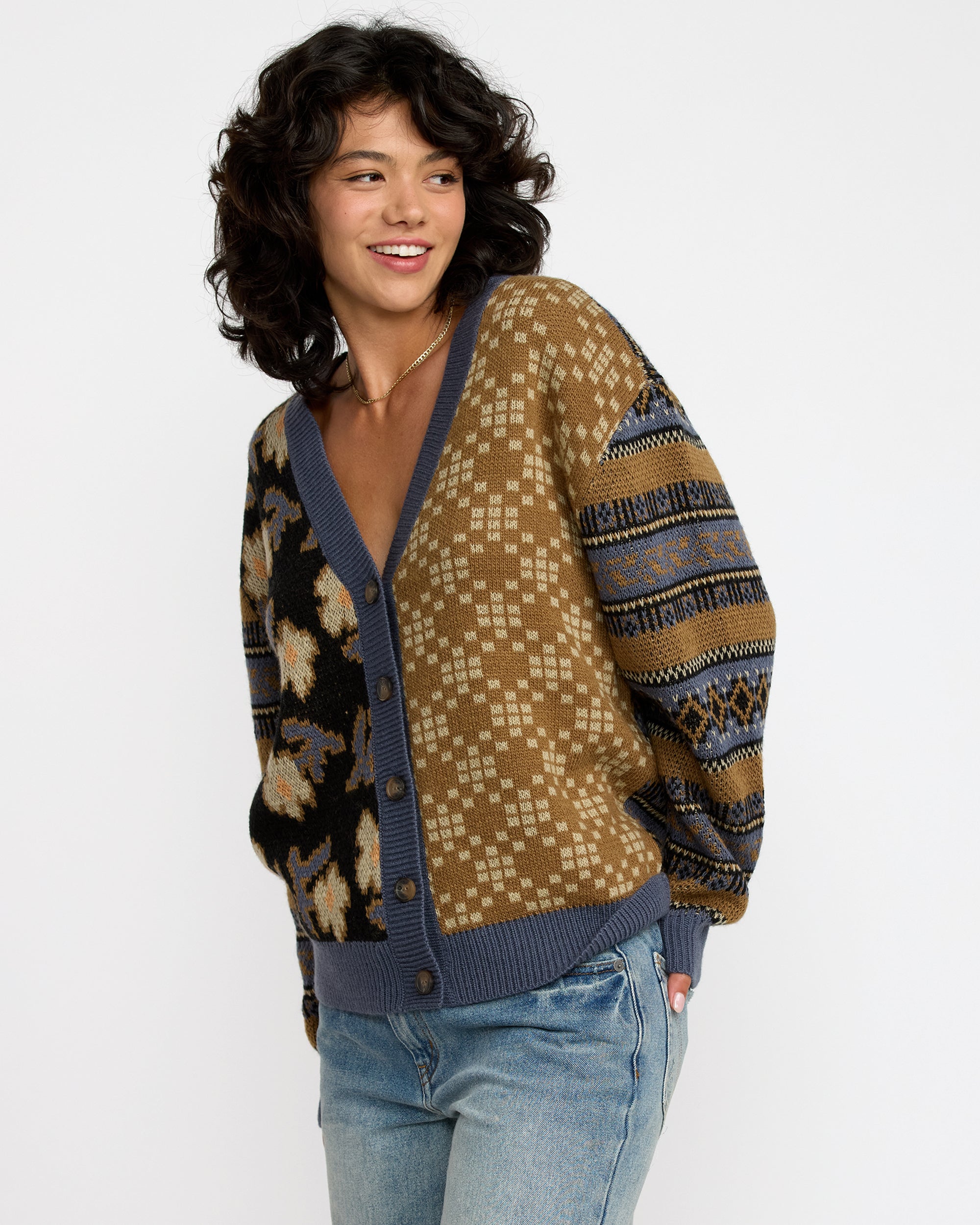 Lumen Cardigan - Stone Blue | RVCA for sale