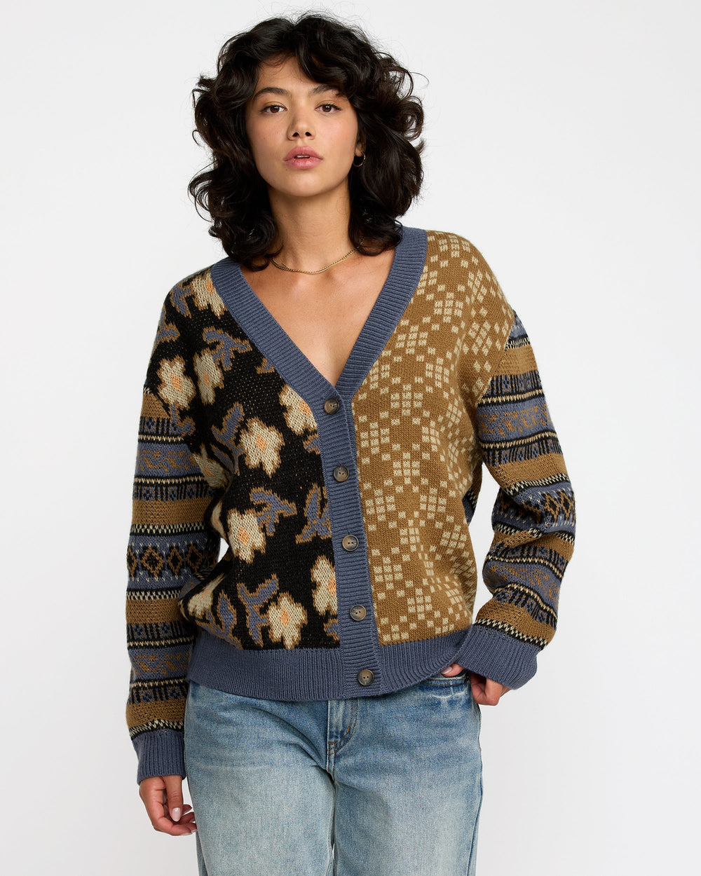 Lumen Cardigan - Stone Blue | RVCA for sale