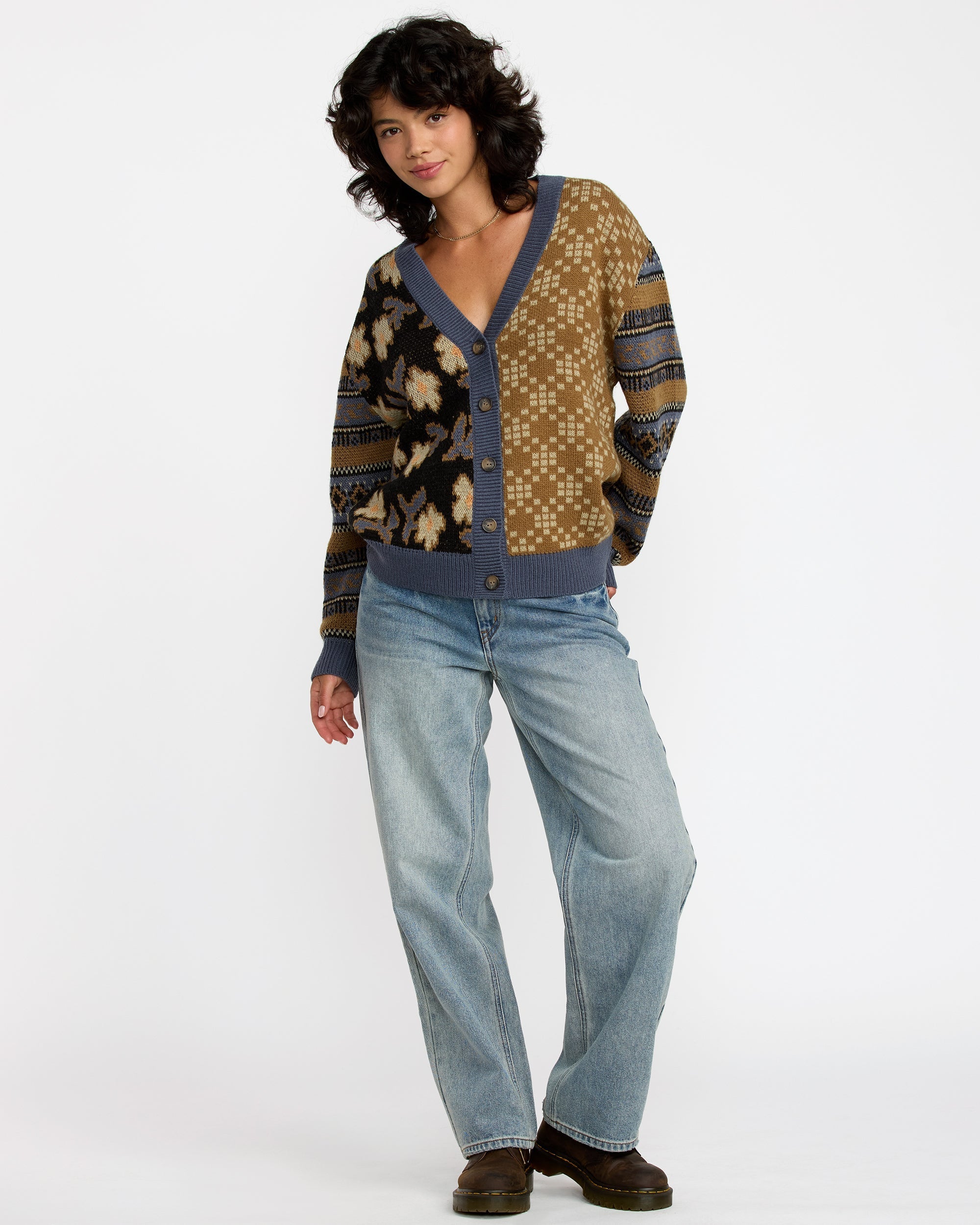 Lumen Cardigan - Stone Blue | RVCA for sale
