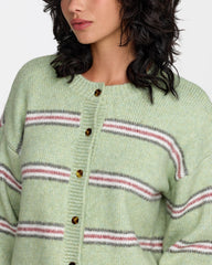 Juno Cardigan - Sage Green | RVCA on sale
