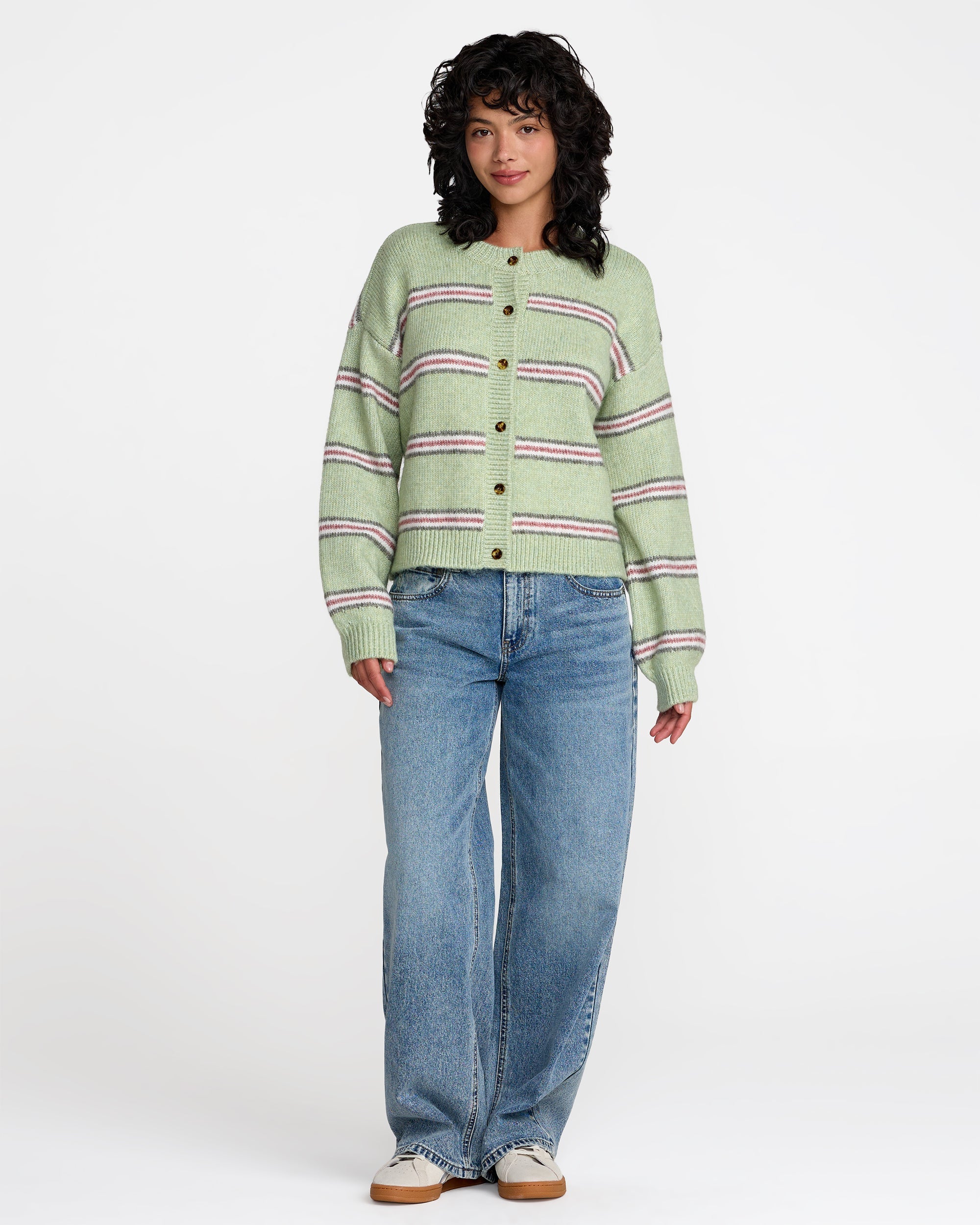 Juno Cardigan - Sage Green | RVCA on sale