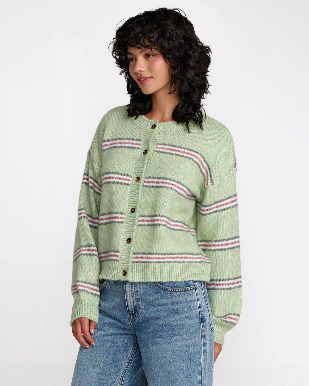 Juno Cardigan - Sage Green | RVCA on sale