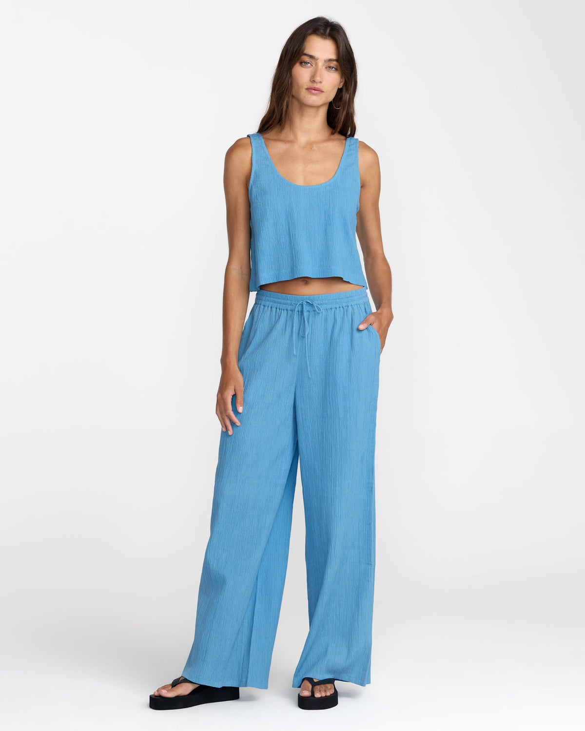 New Yume Wide Leg Pants - Chalk Blue | RVCA sale