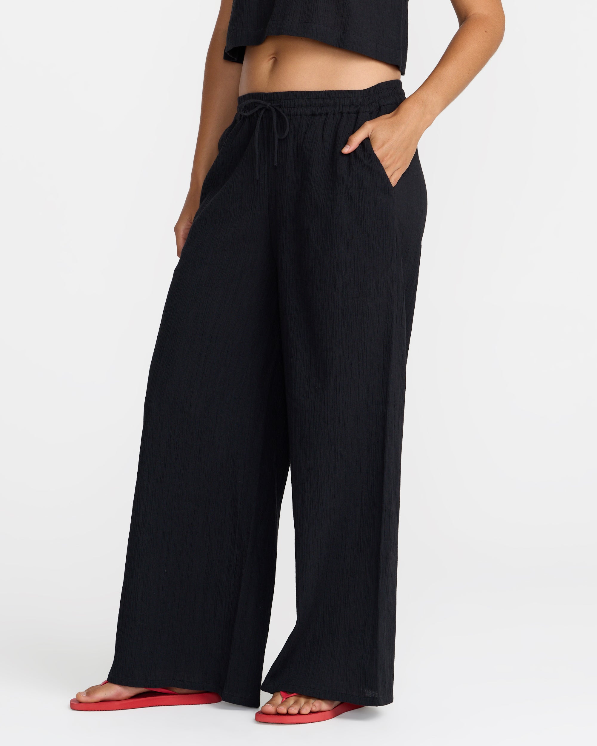 New Yume Wide Leg Pants - RVCA Black | RVCA for sale