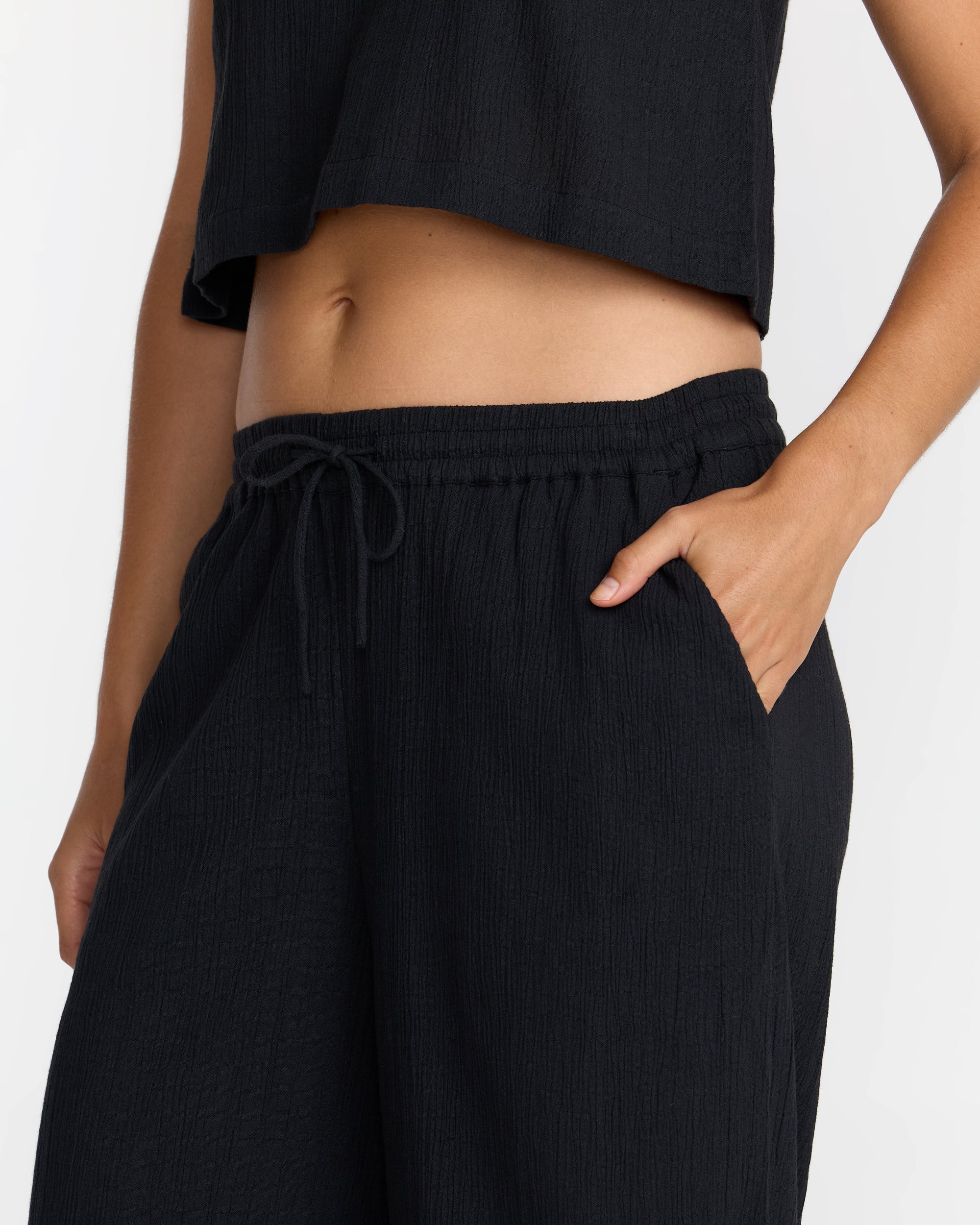 New Yume Wide Leg Pants - RVCA Black | RVCA for sale