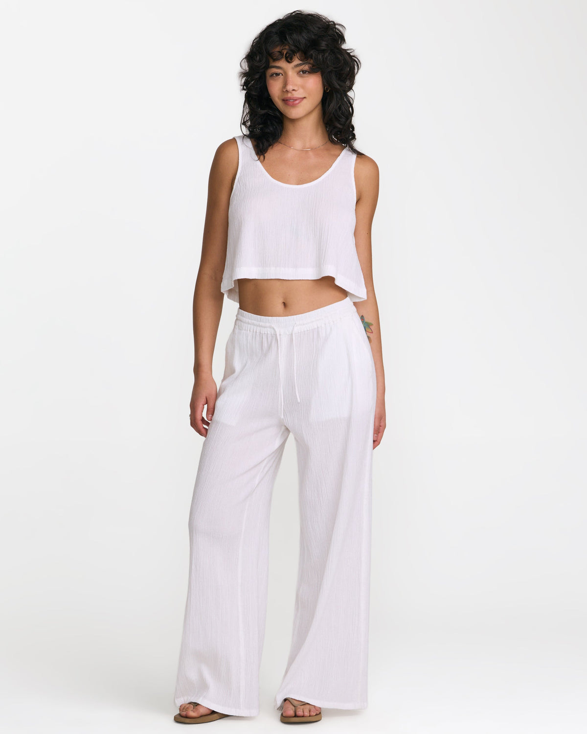 New Yume Wide Leg Pants - Whisper White | RVCA US
