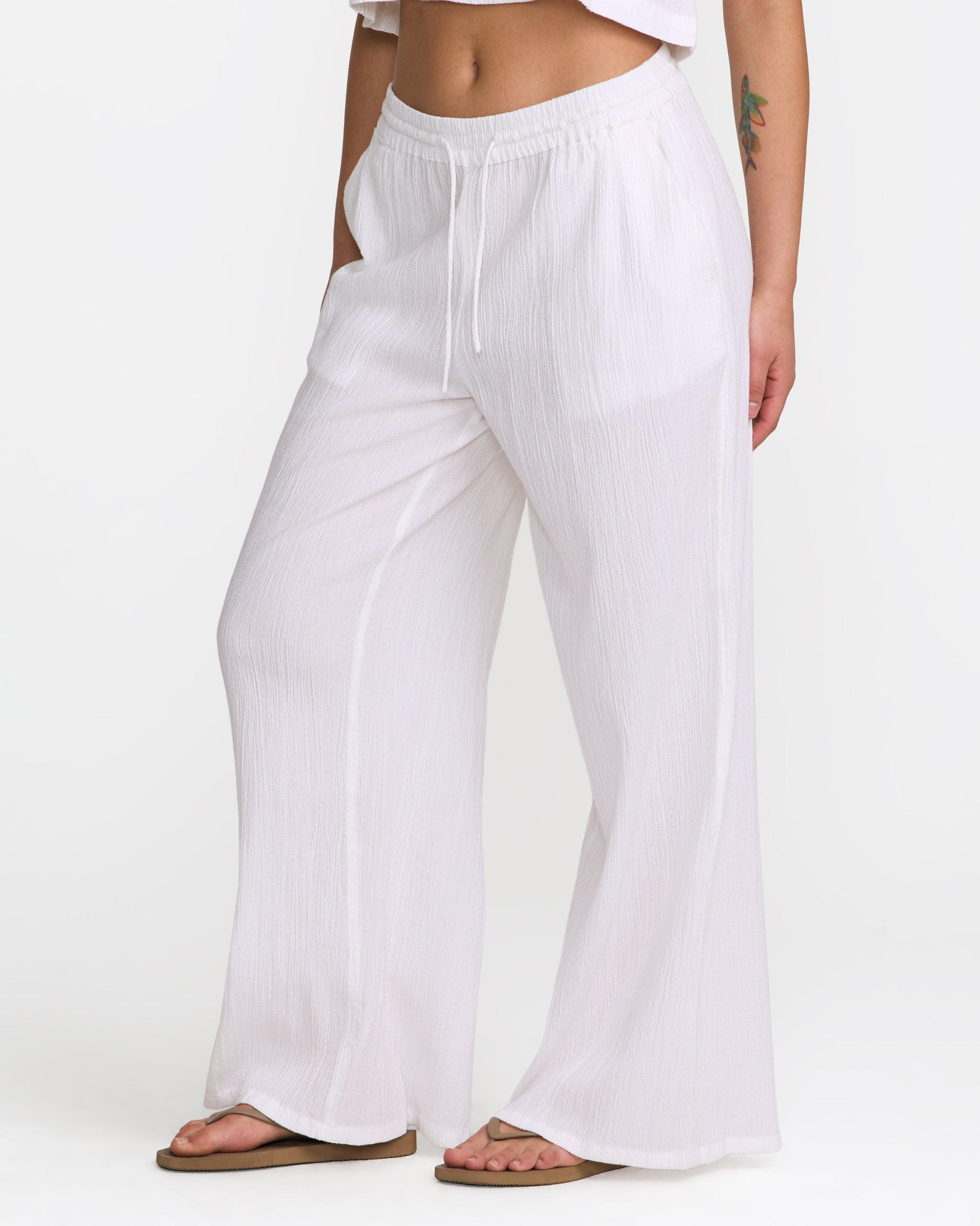 New Yume Wide Leg Pants - Whisper White | RVCA US