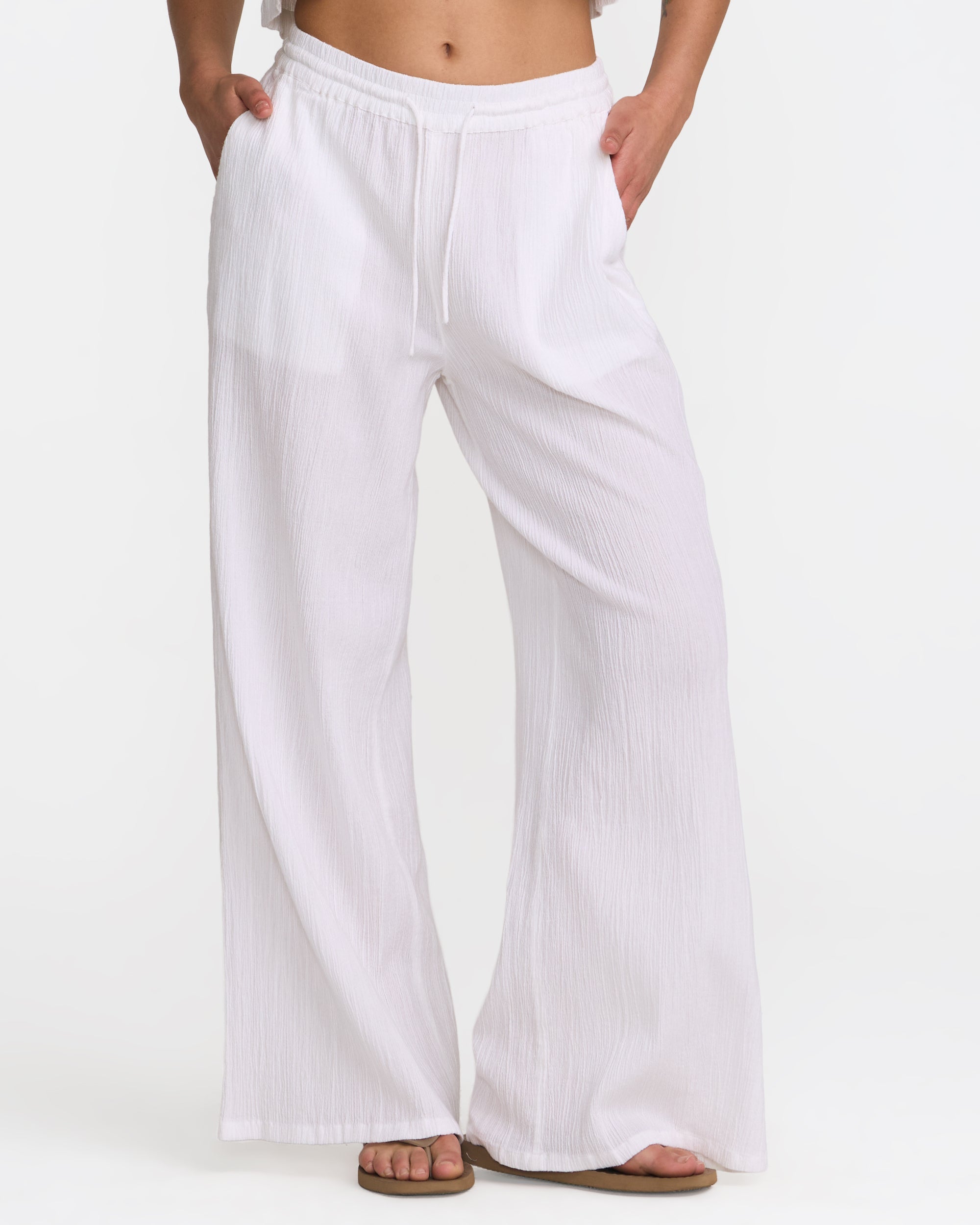 New Yume Wide Leg Pants - Whisper White | RVCA US