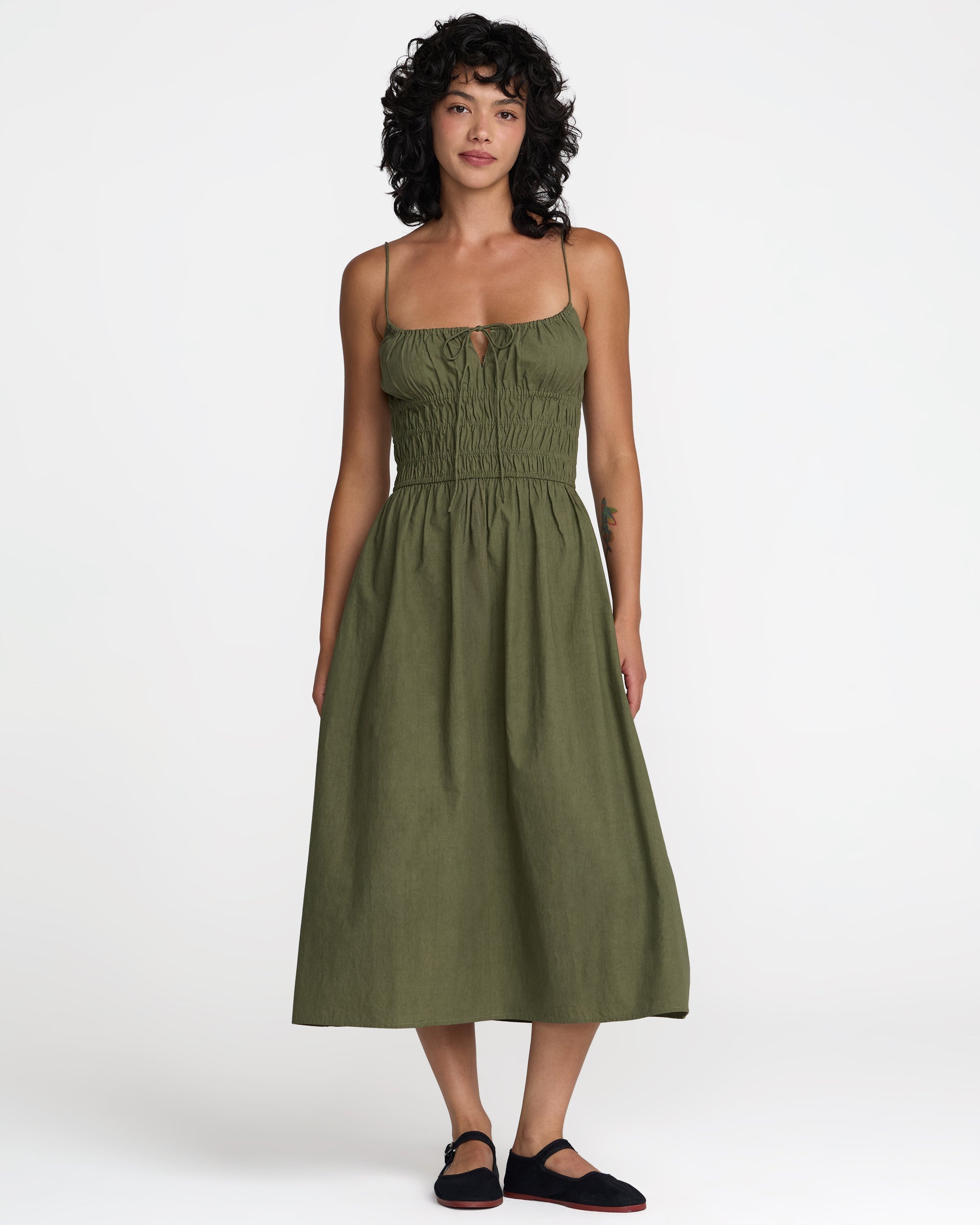 Raya Midi Dress - Olive | RVCA for sale