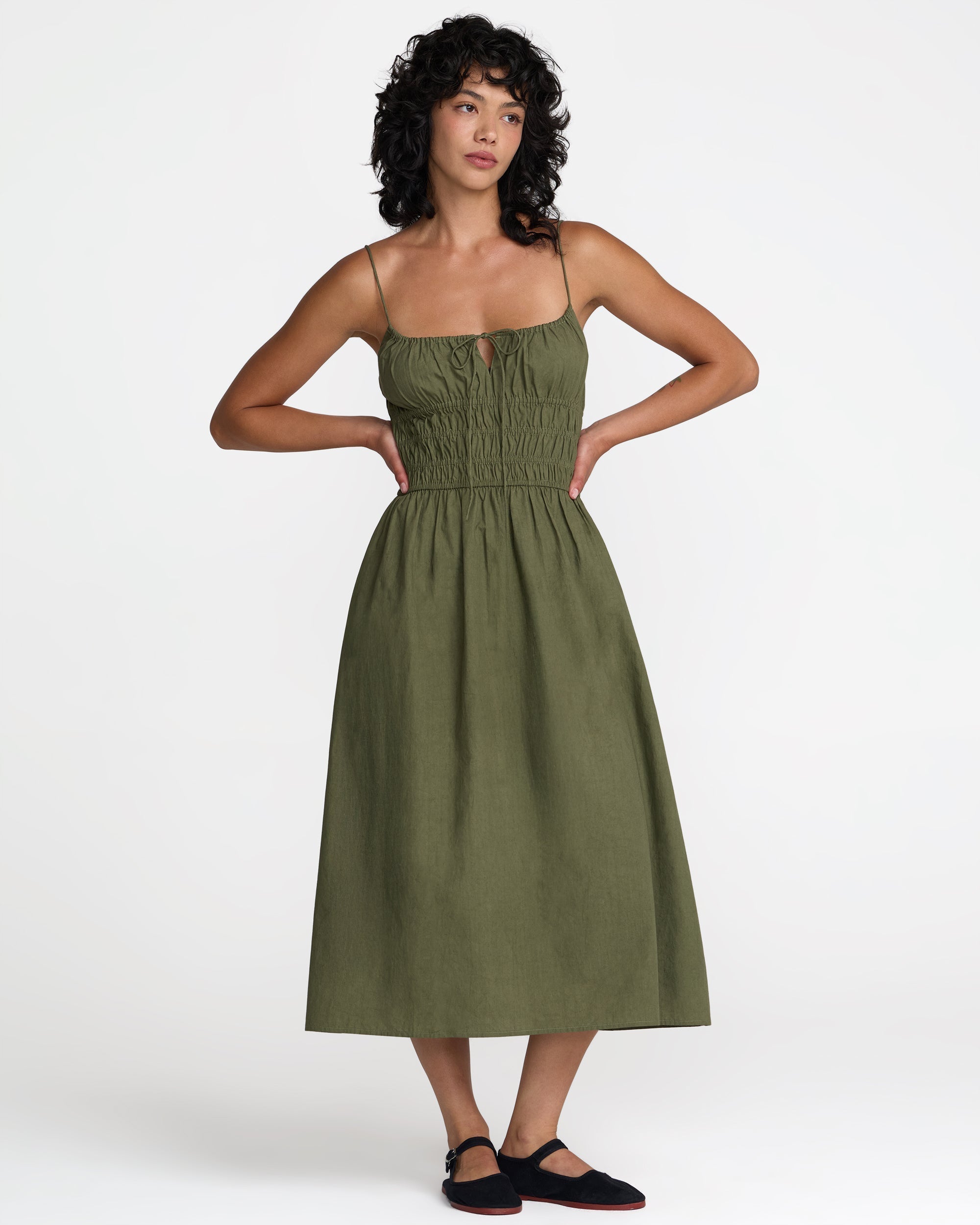 Raya Midi Dress - Olive | RVCA for sale