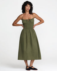 Raya Midi Dress - Olive | RVCA for sale