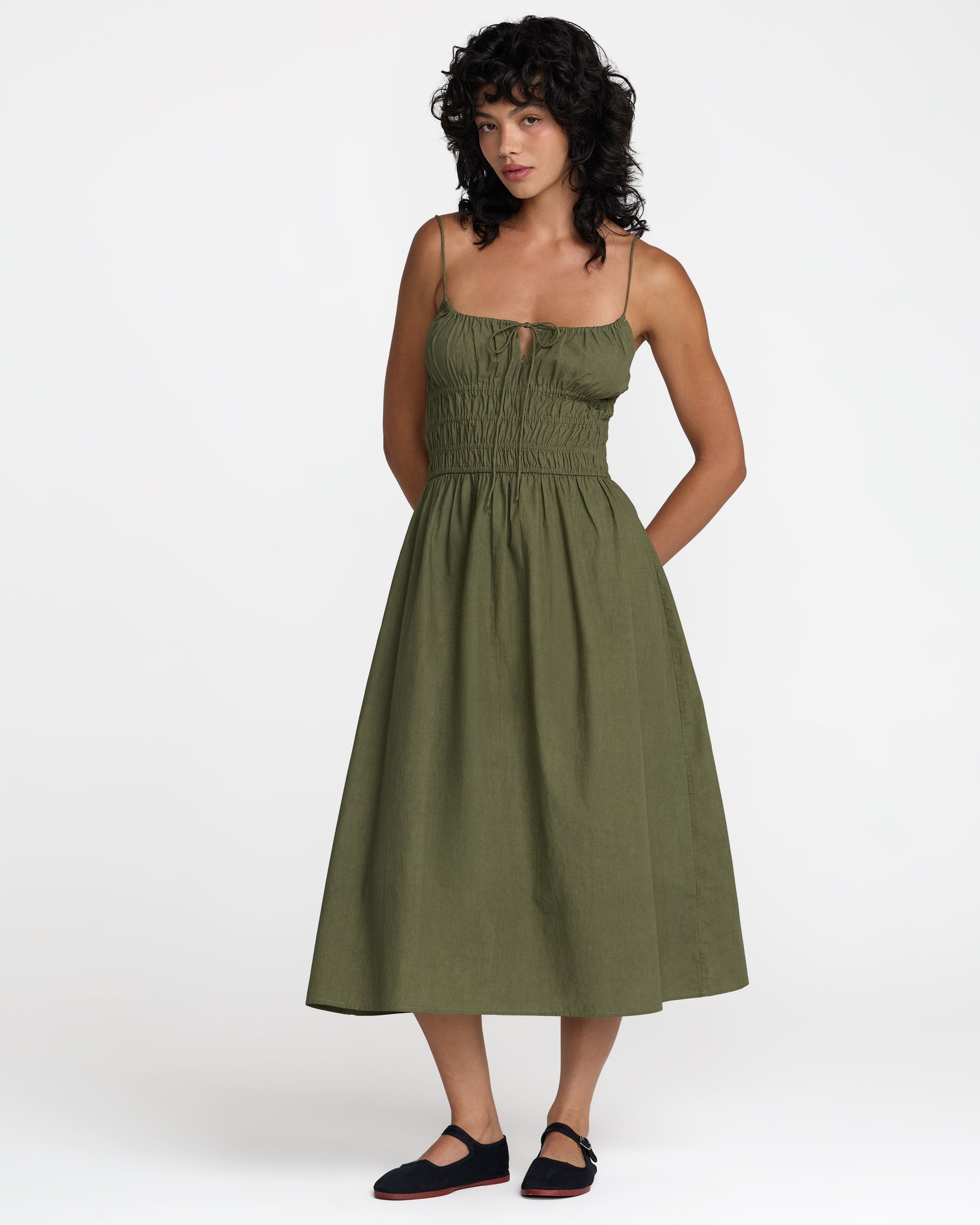 Raya Midi Dress - Olive | RVCA for sale