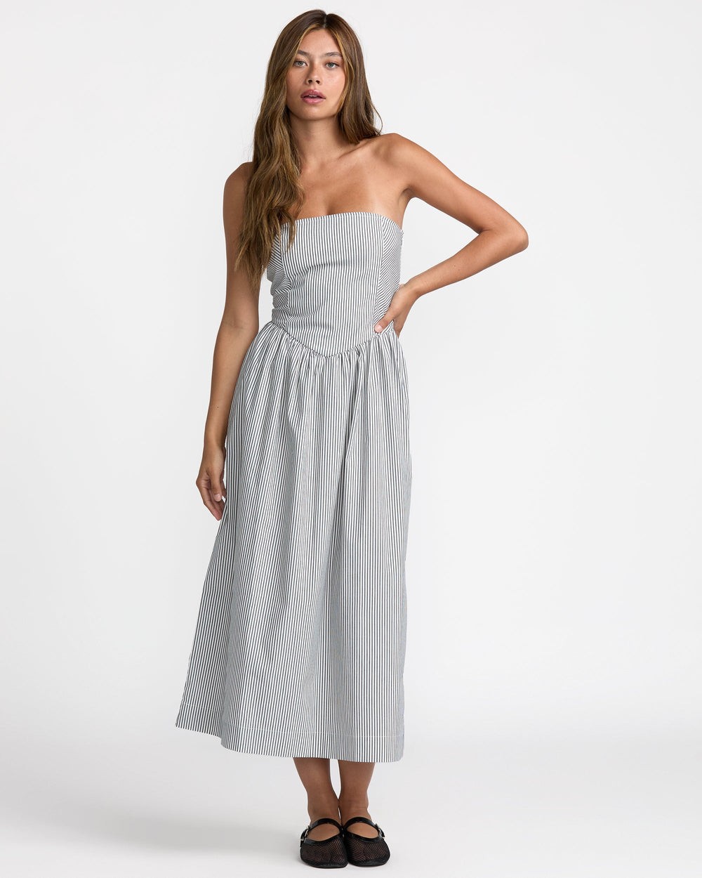Florence Drop Waist Midi Dress - Pirate Black | RVCA online