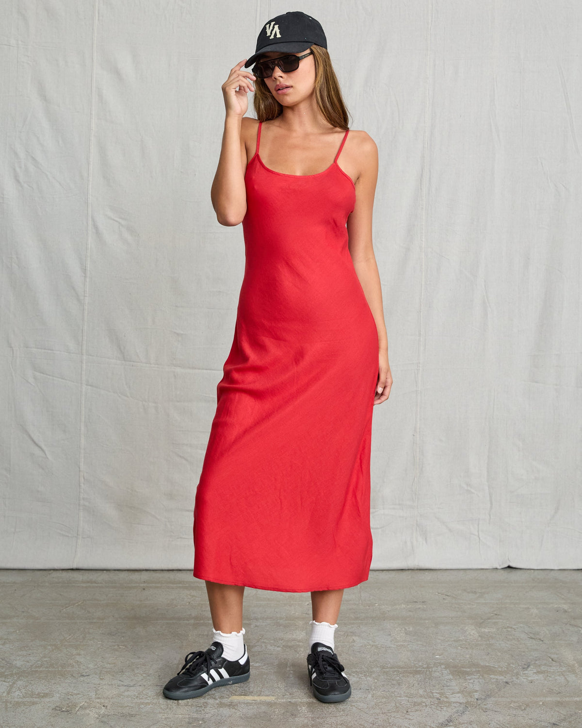 Lets Dance Slip Dress - Pepper Red | RVCA online
