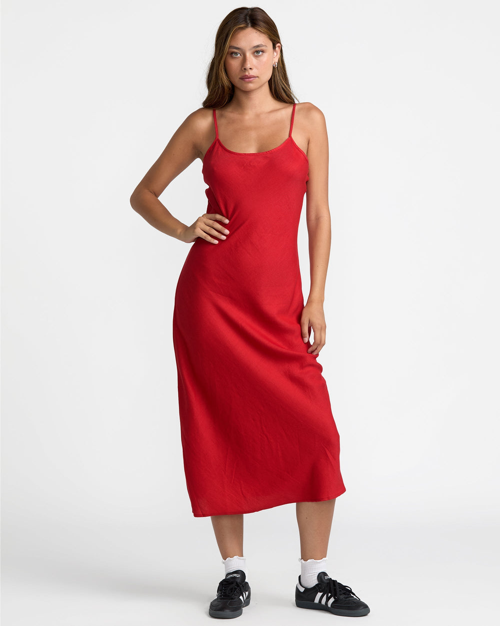 Lets Dance Slip Dress - Pepper Red | RVCA online