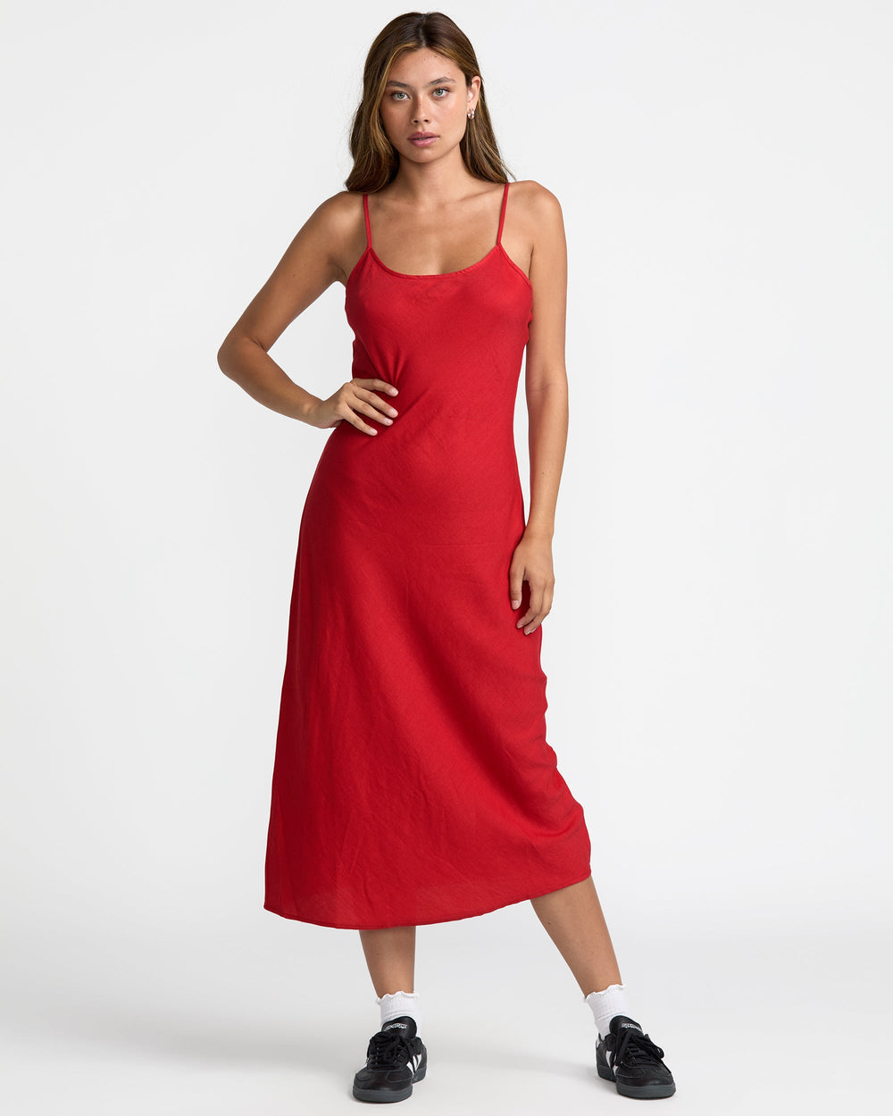 Lets Dance Slip Dress - Pepper Red | RVCA online