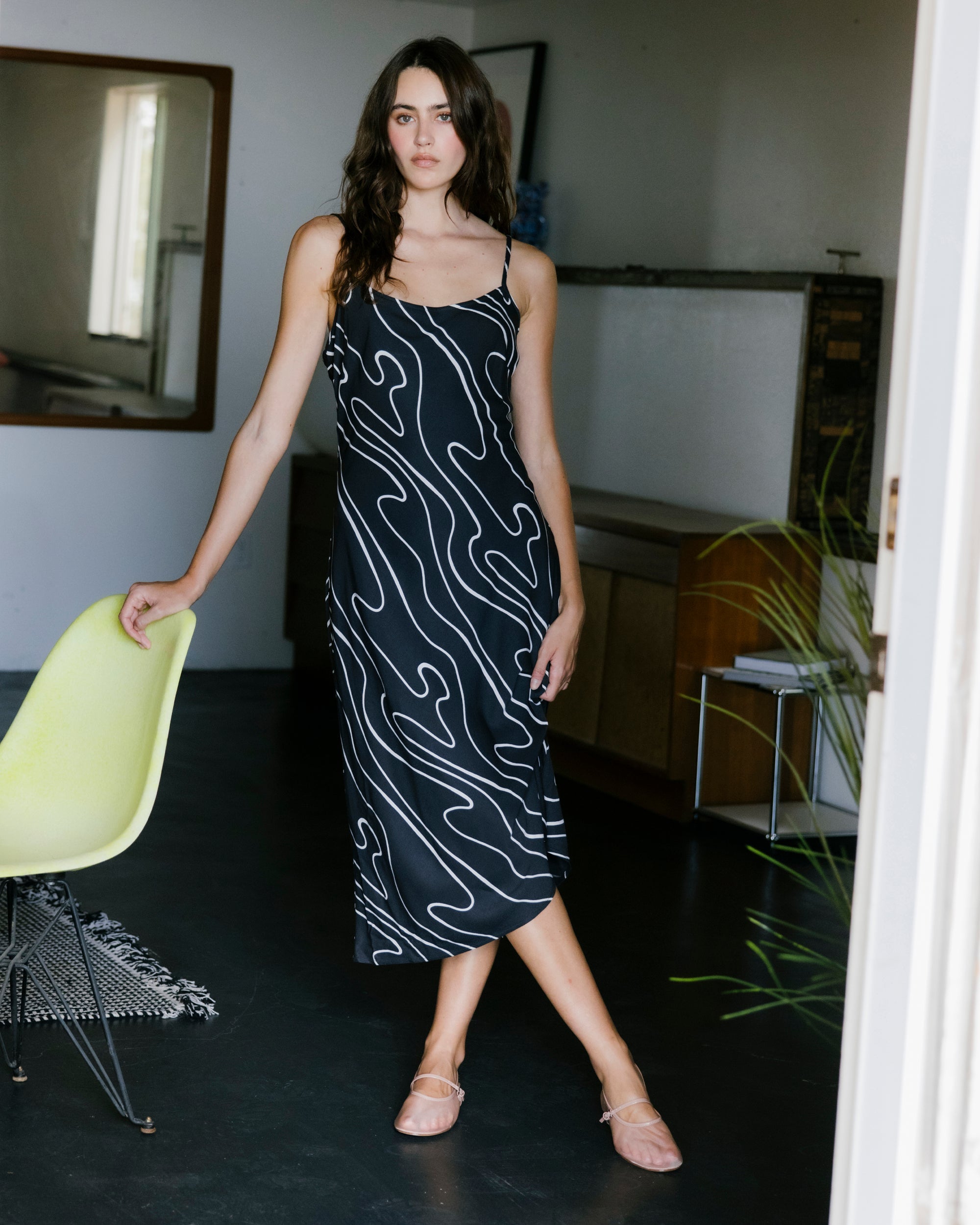 Let's Dance Slip Dress - Washed Black | RVCA on sale