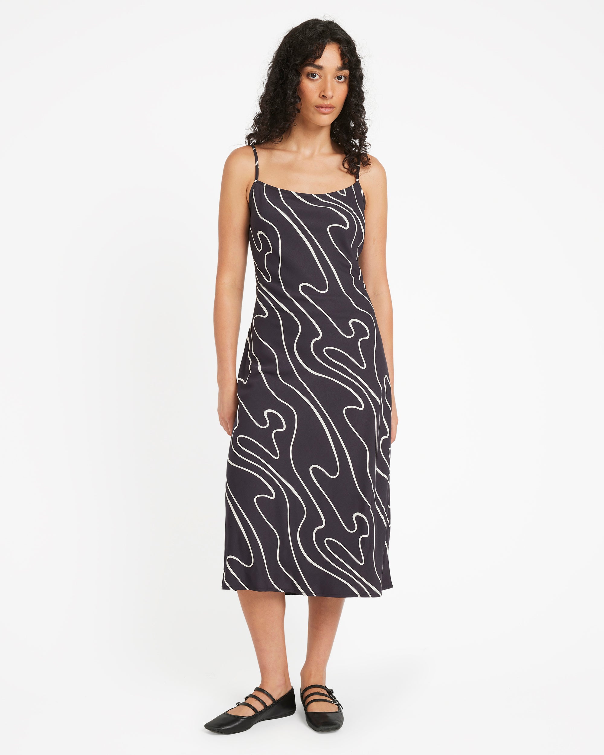 Let's Dance Slip Dress - Washed Black | RVCA on sale