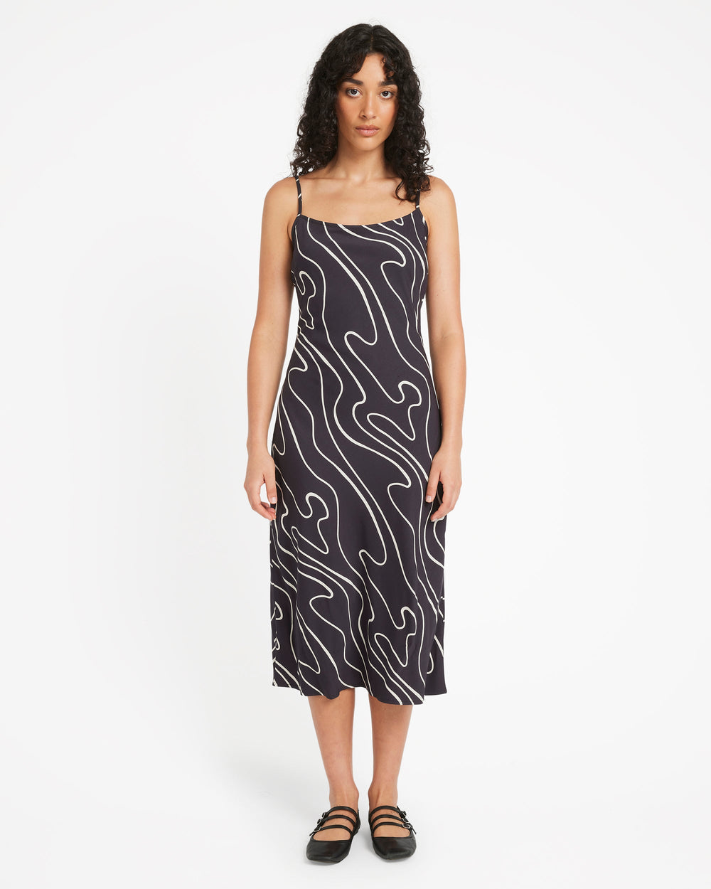 Let's Dance Slip Dress - Washed Black | RVCA on sale