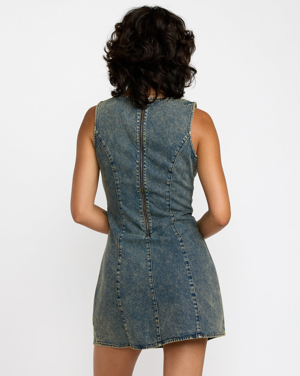 Jessie Mini Dress - Dusty Blue Wash | RVCA online