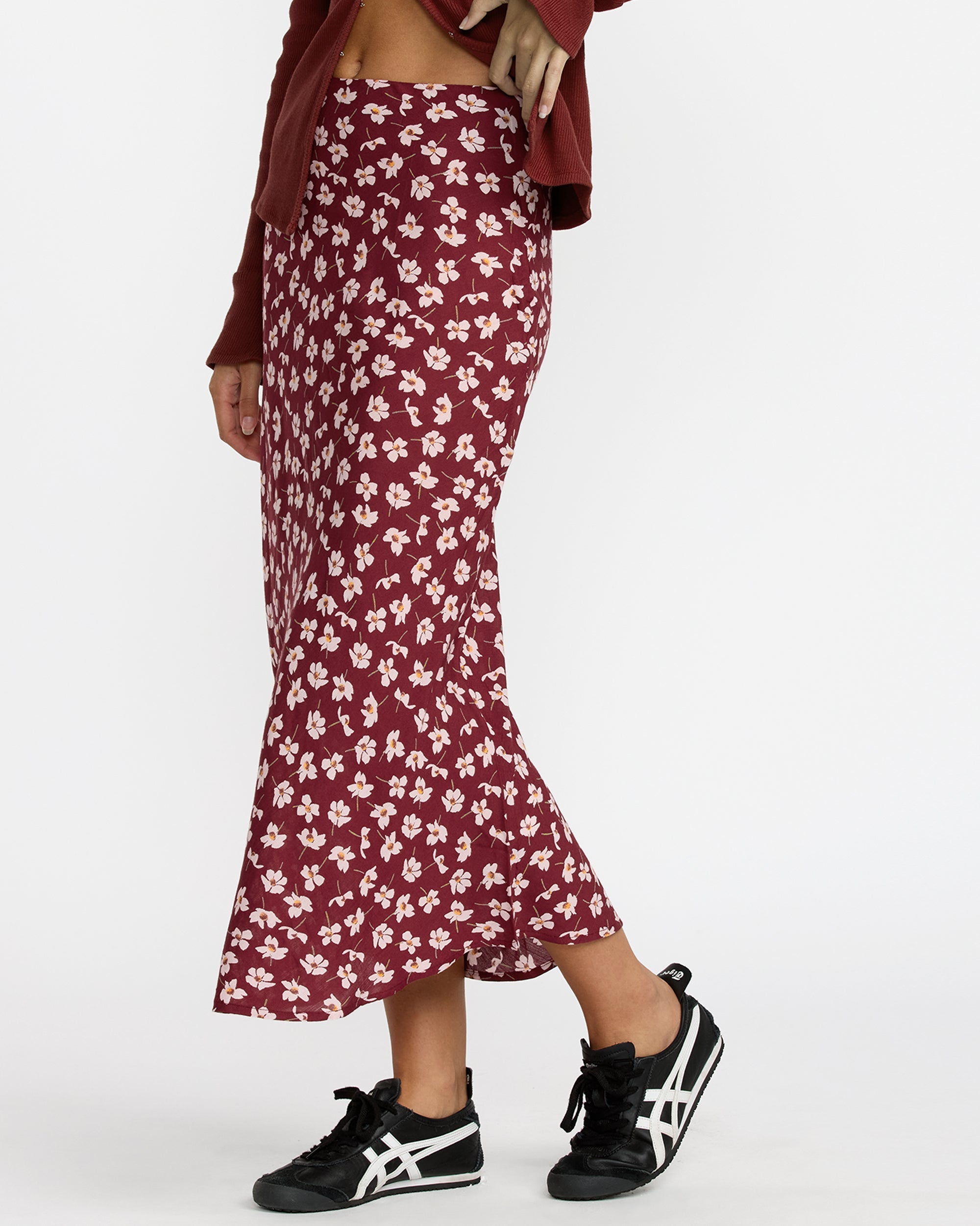 Annika Midi Skirt - Cranberry | RVCA US