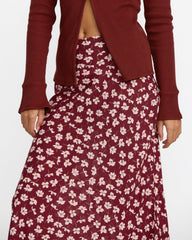 Annika Midi Skirt - Cranberry | RVCA US