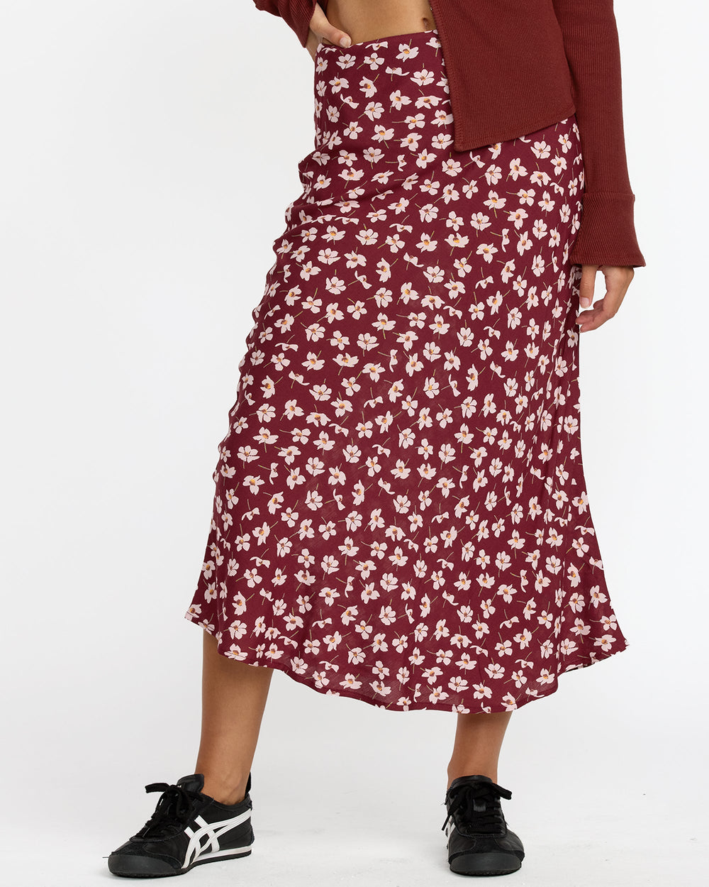 Annika Midi Skirt - Cranberry | RVCA US