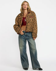 Oh Hush Sherpa Jacket - Ochre Print | RVCA US