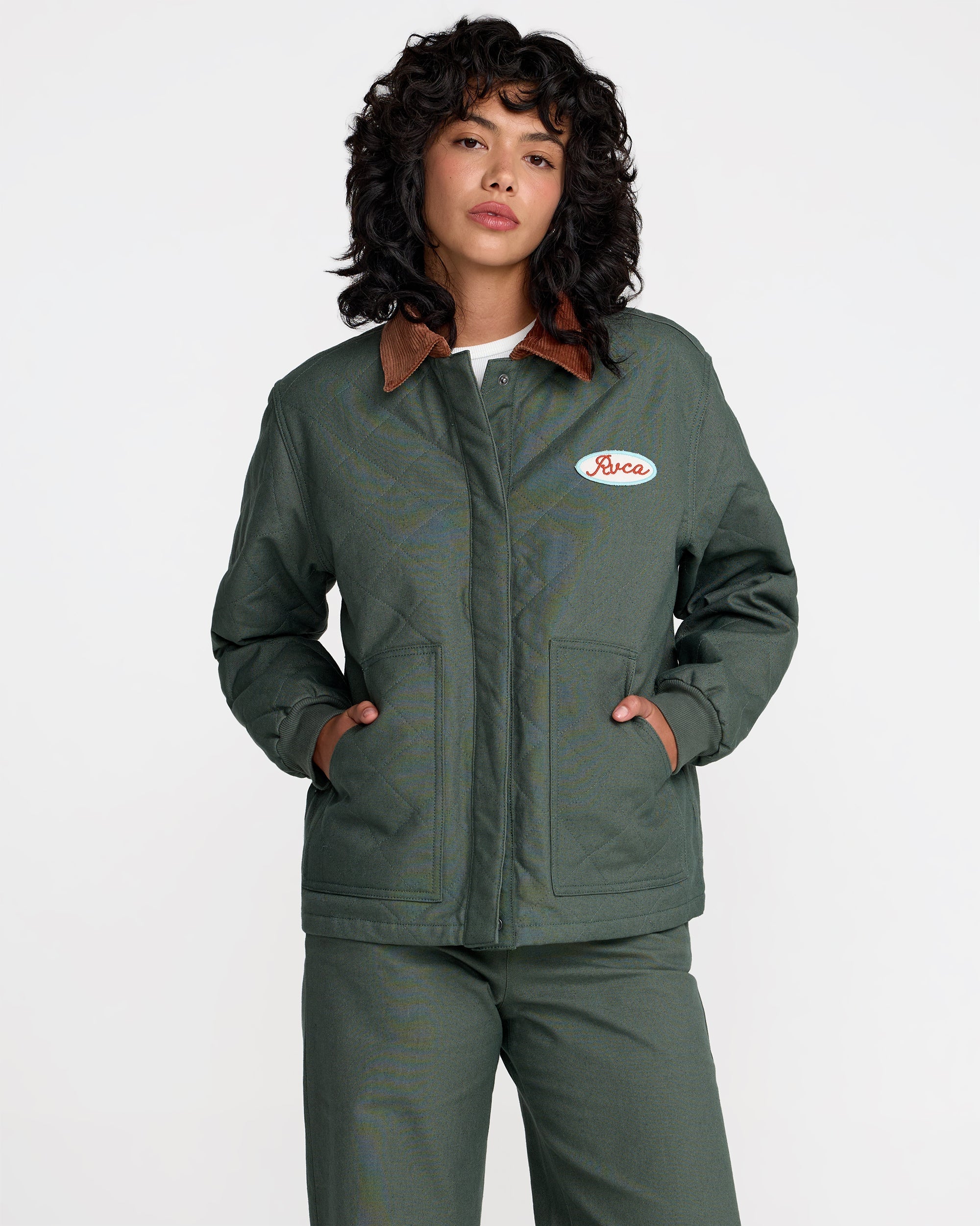 Clover Quilted Jacket - Wintermoss | RVCA US