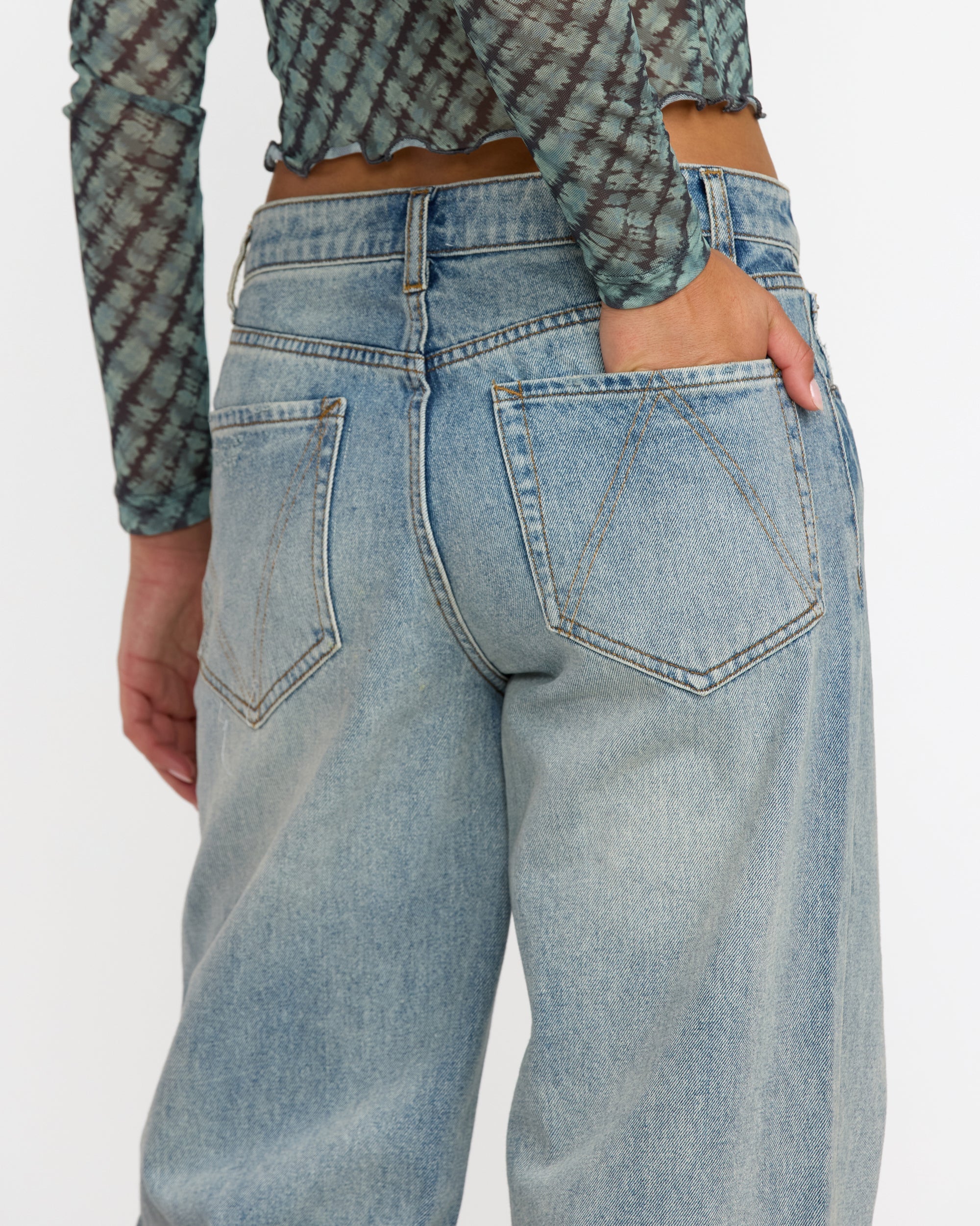 Coco II Denim Pant - Light Vintage Indigo | RVCA for sale
