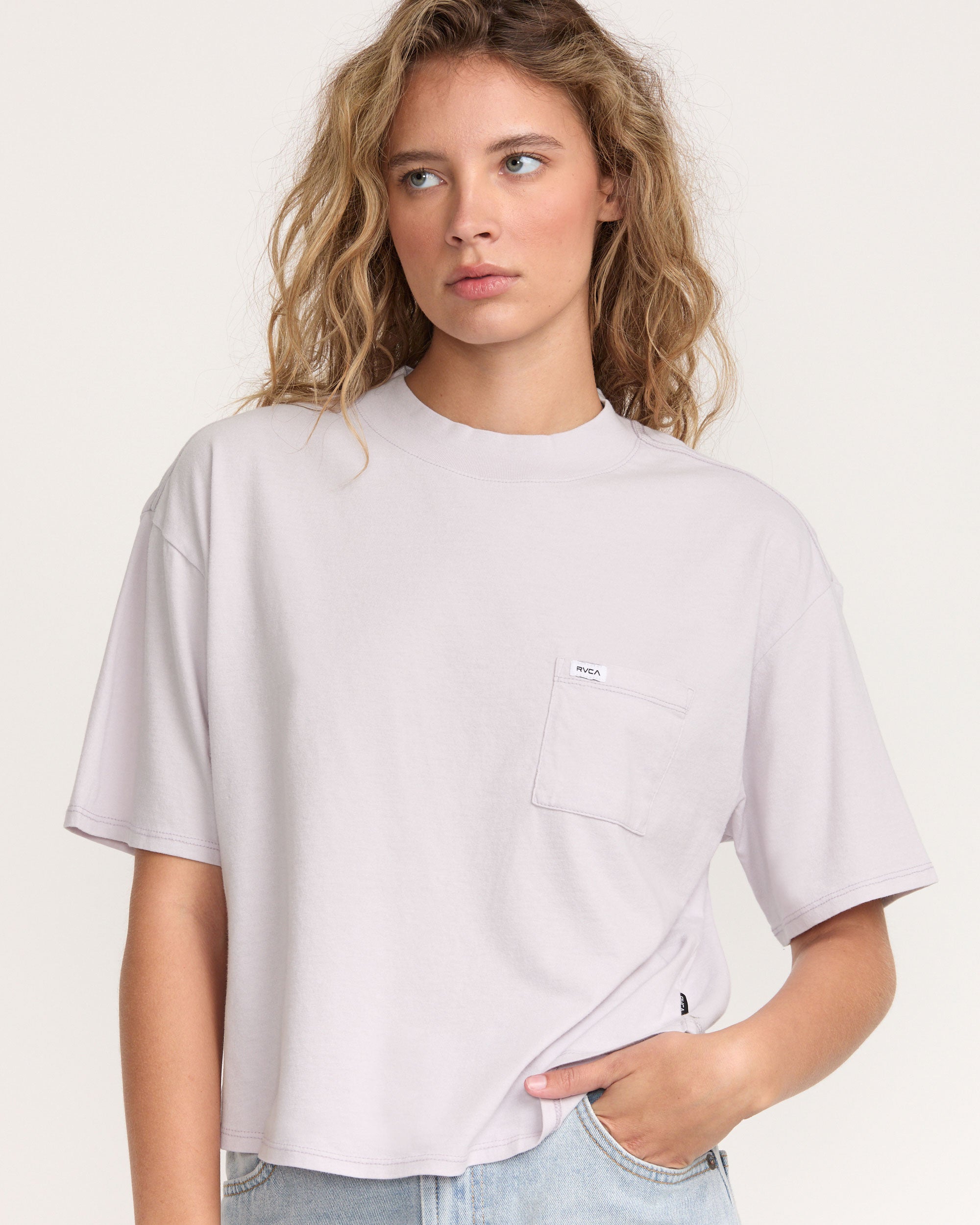 Kinney Tee Pocket PTC - Fog | RVCA sale