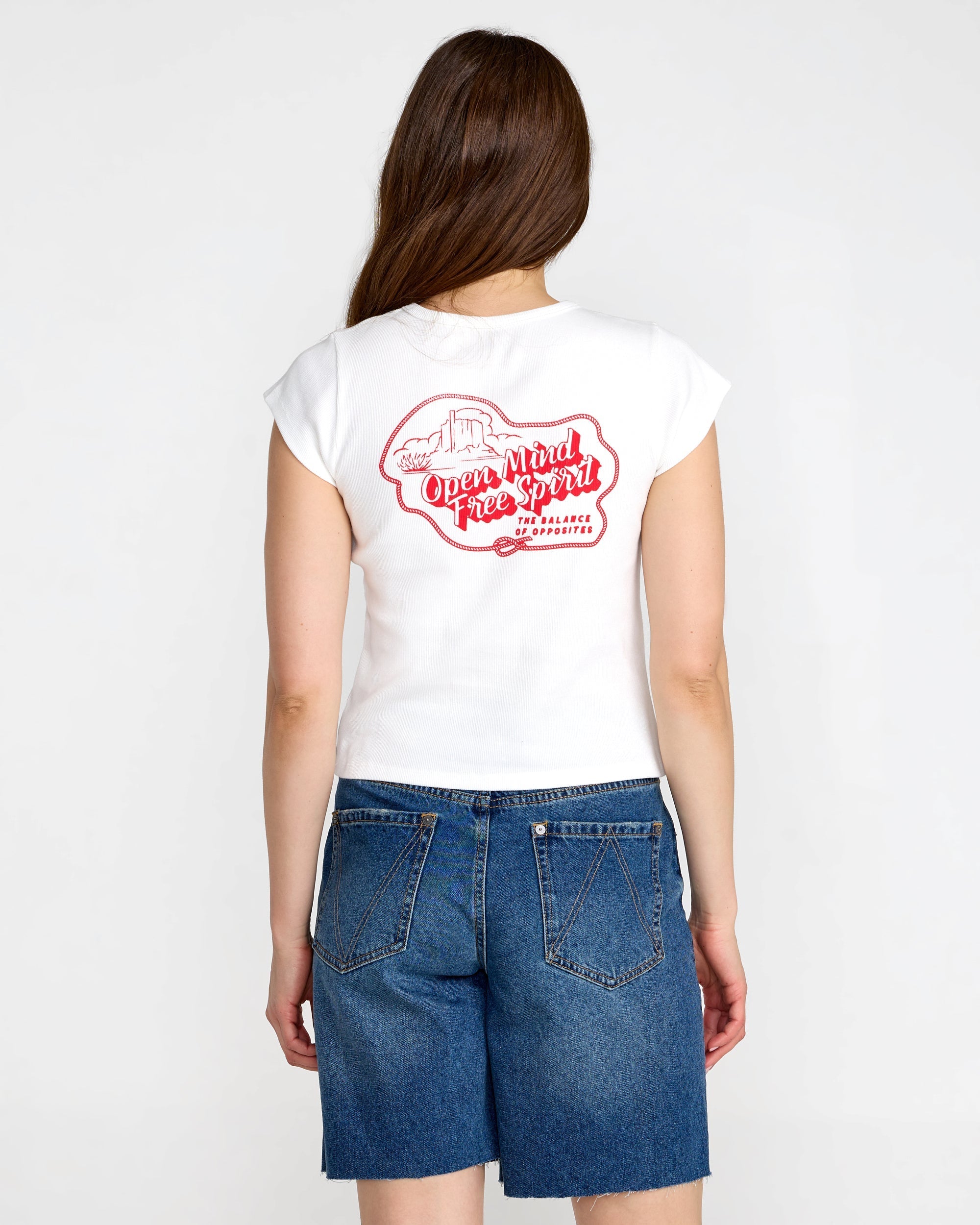 Ribbed Slim Tee - Vintage White | RVCA online