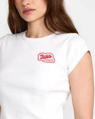 Ribbed Slim Tee - Vintage White | RVCA online