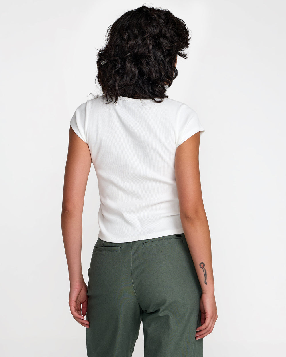 Ribbed Slim Tee - Antique White | RVCA US
